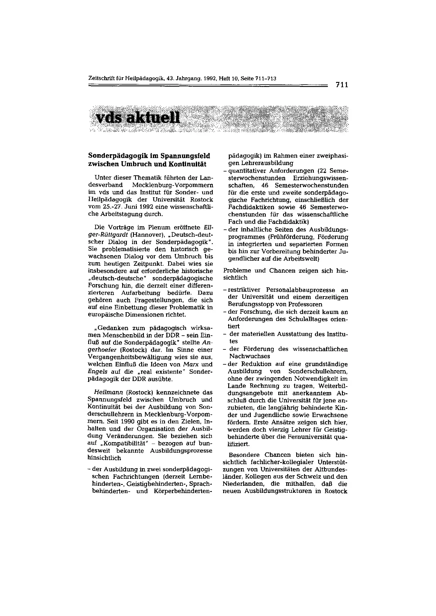 Zeitschrift für Heilpädagogik Artikel