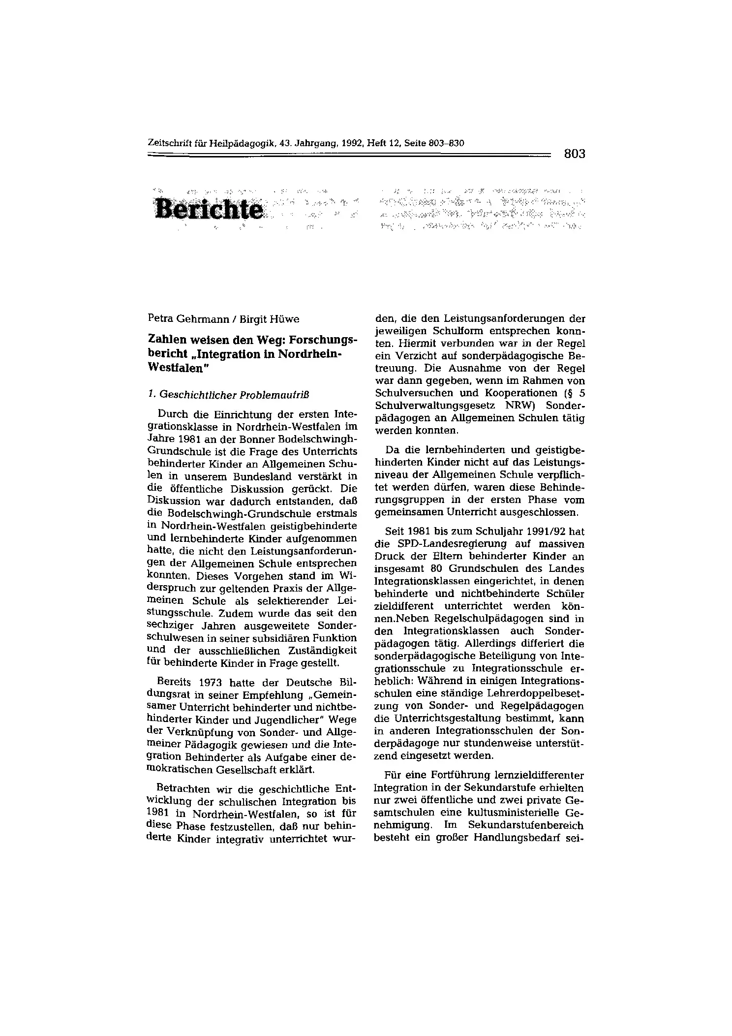 Zeitschrift für Heilpädagogik Artikel