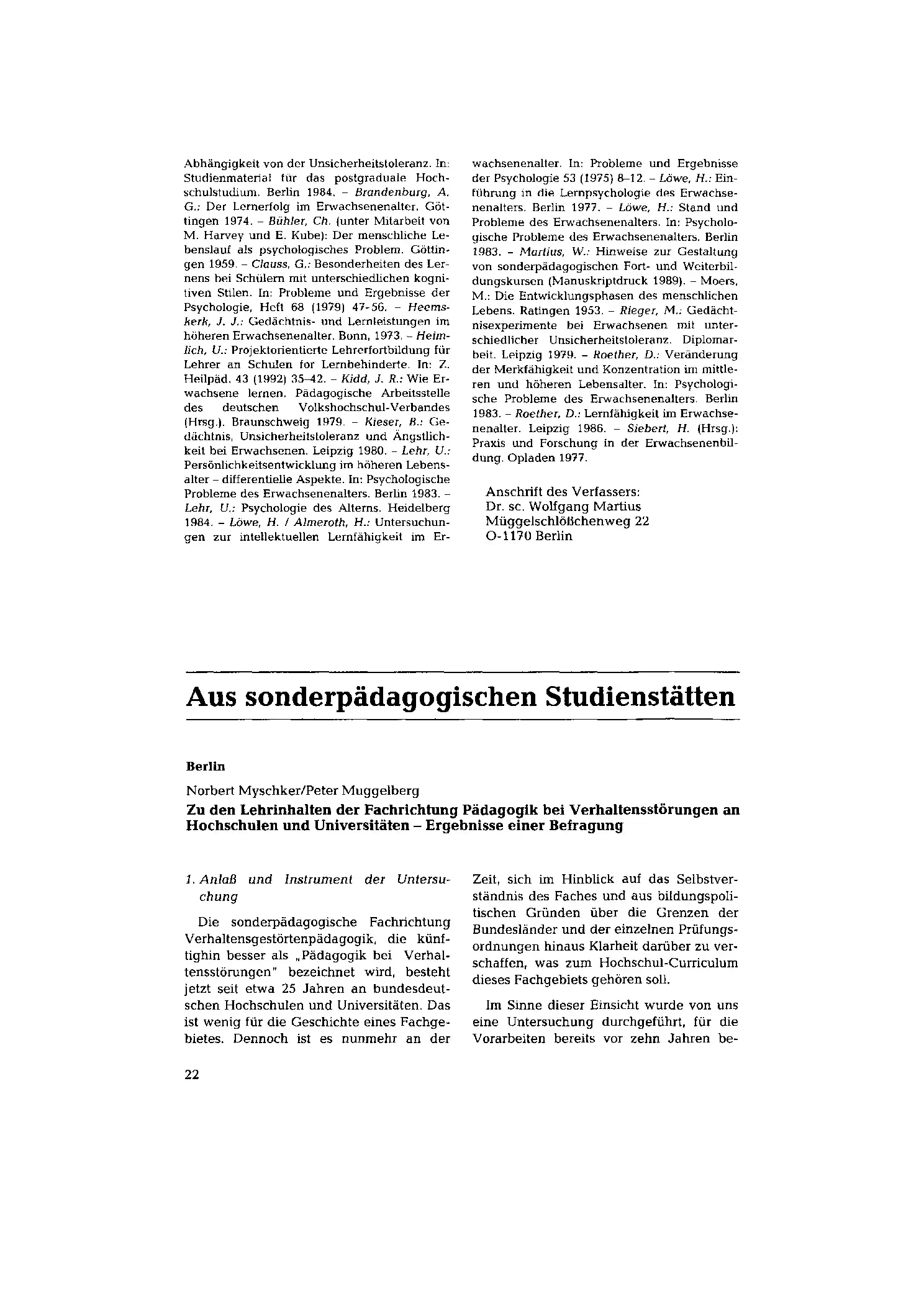 Zeitschrift für Heilpädagogik Artikel