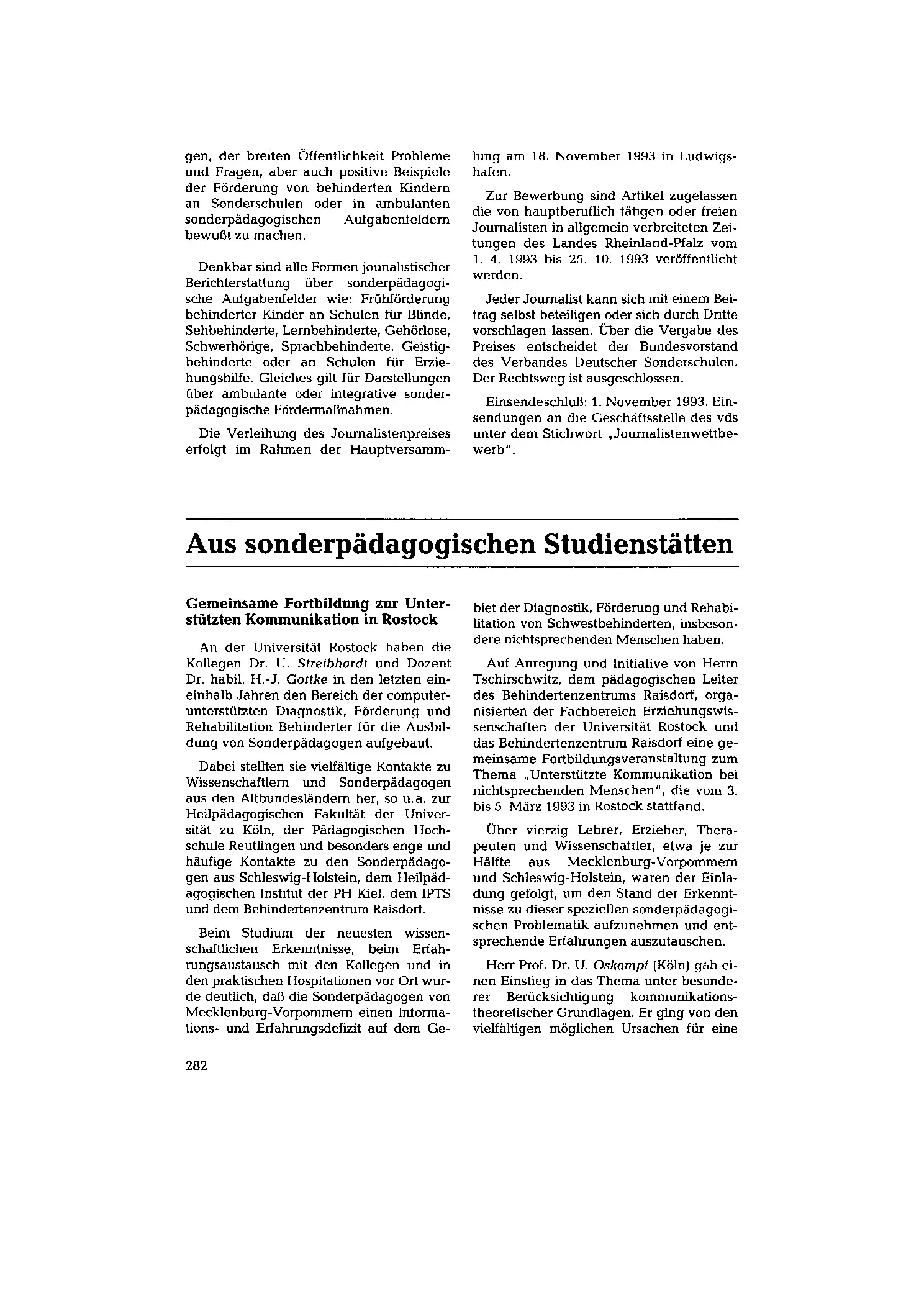 Zeitschrift für Heilpädagogik Artikel