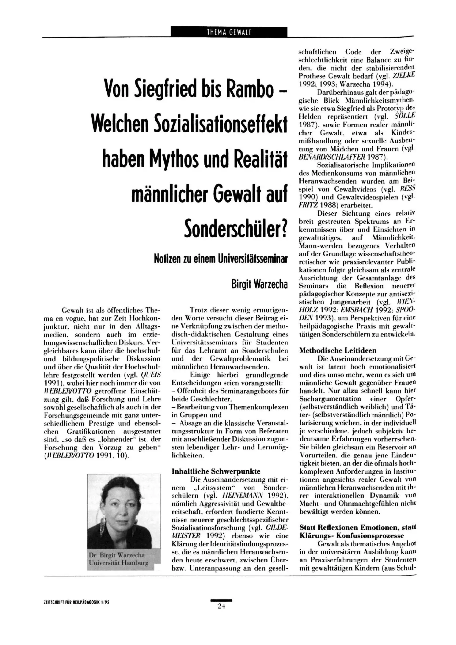 Zeitschrift für Heilpädagogik Artikel