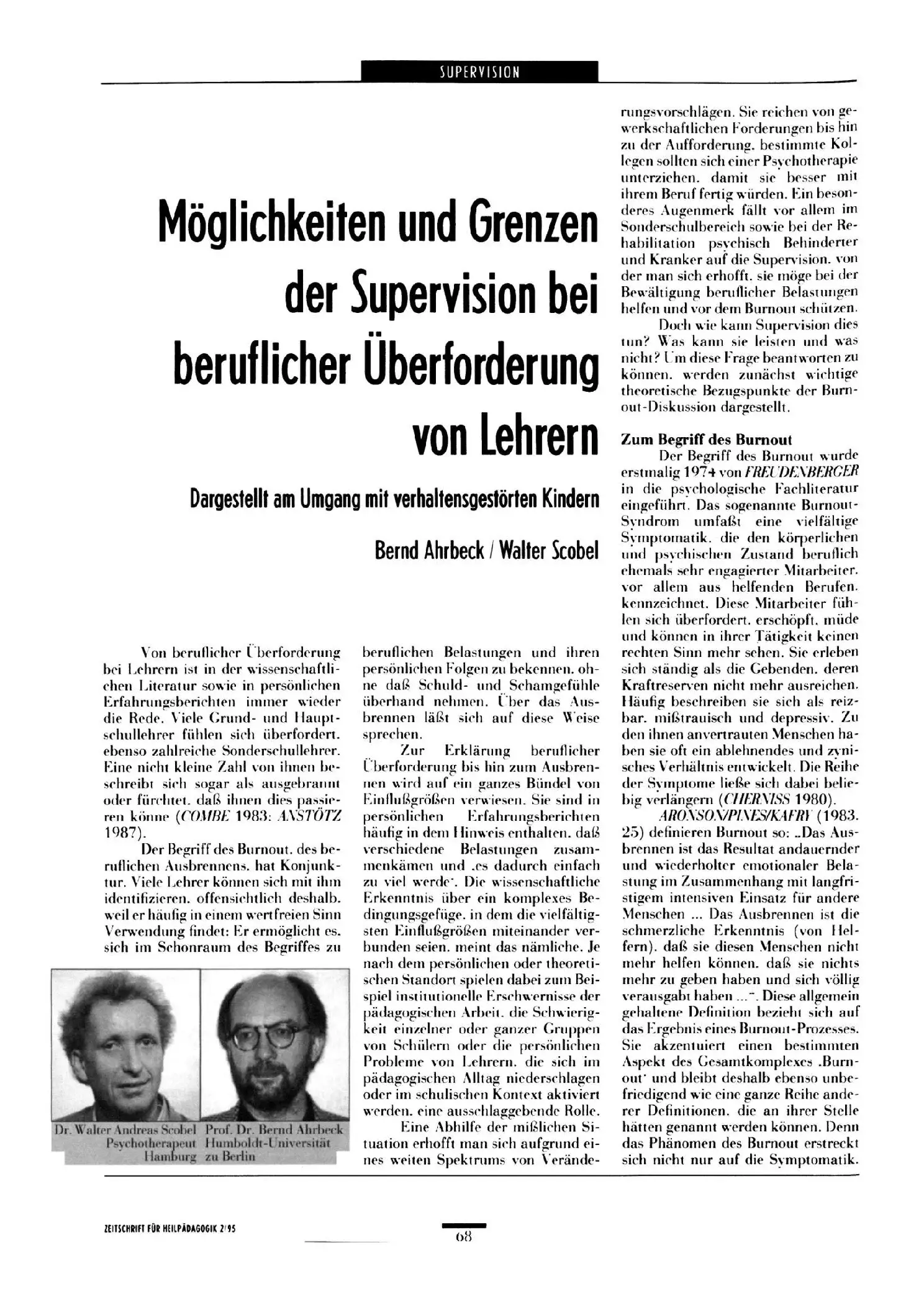 Zeitschrift für Heilpädagogik Artikel