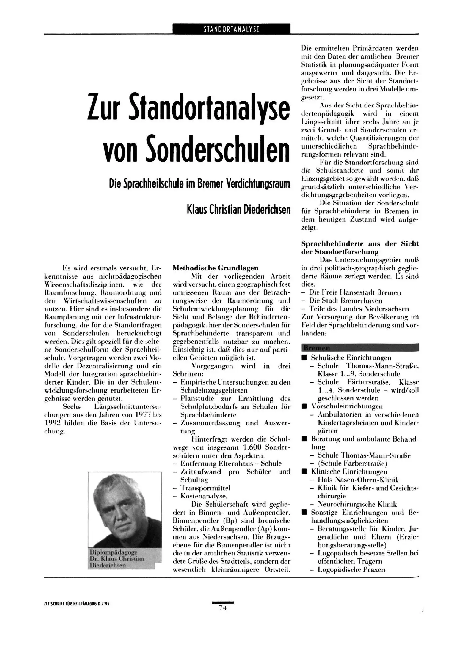 Zeitschrift für Heilpädagogik Artikel