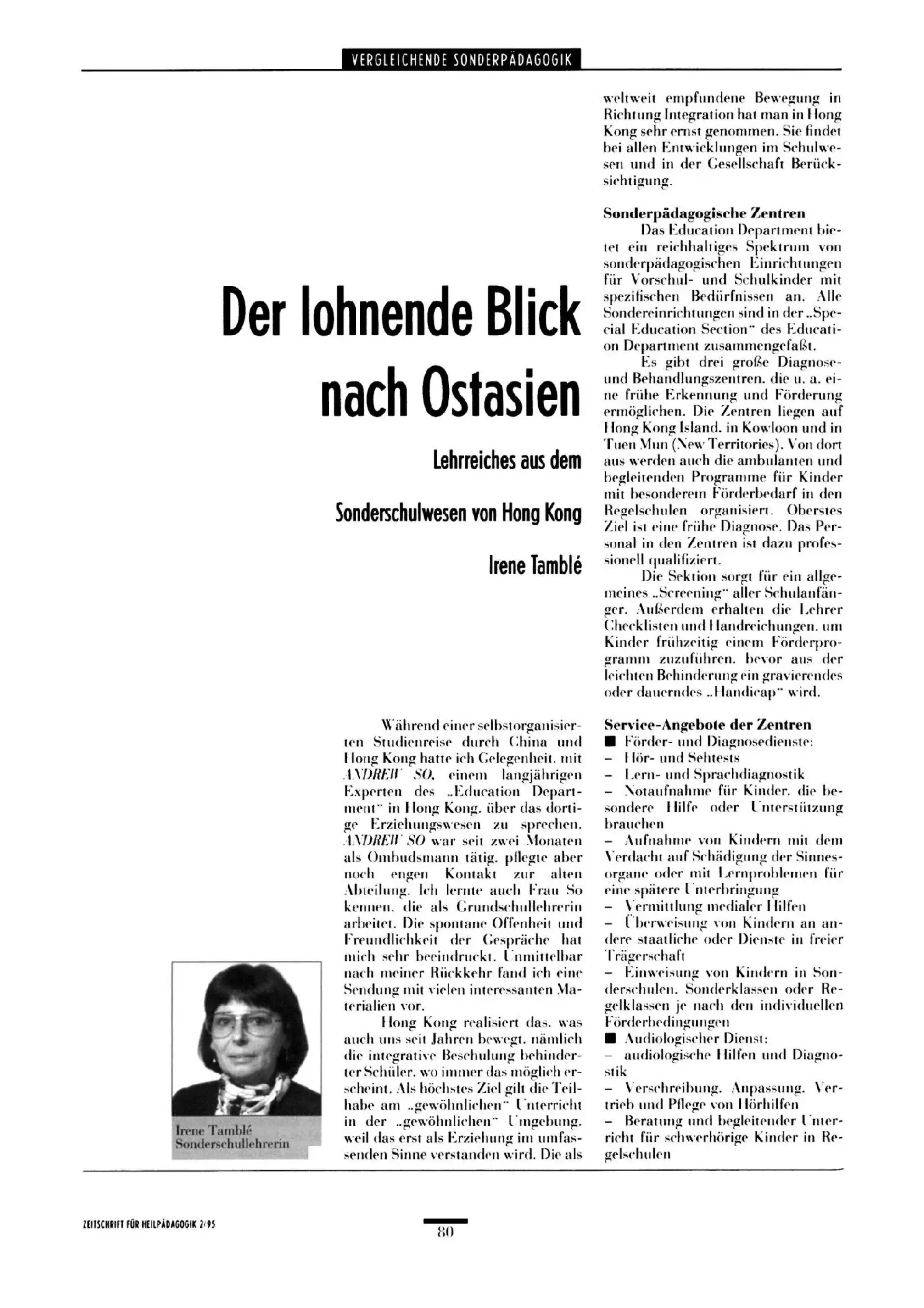 Zeitschrift für Heilpädagogik Artikel