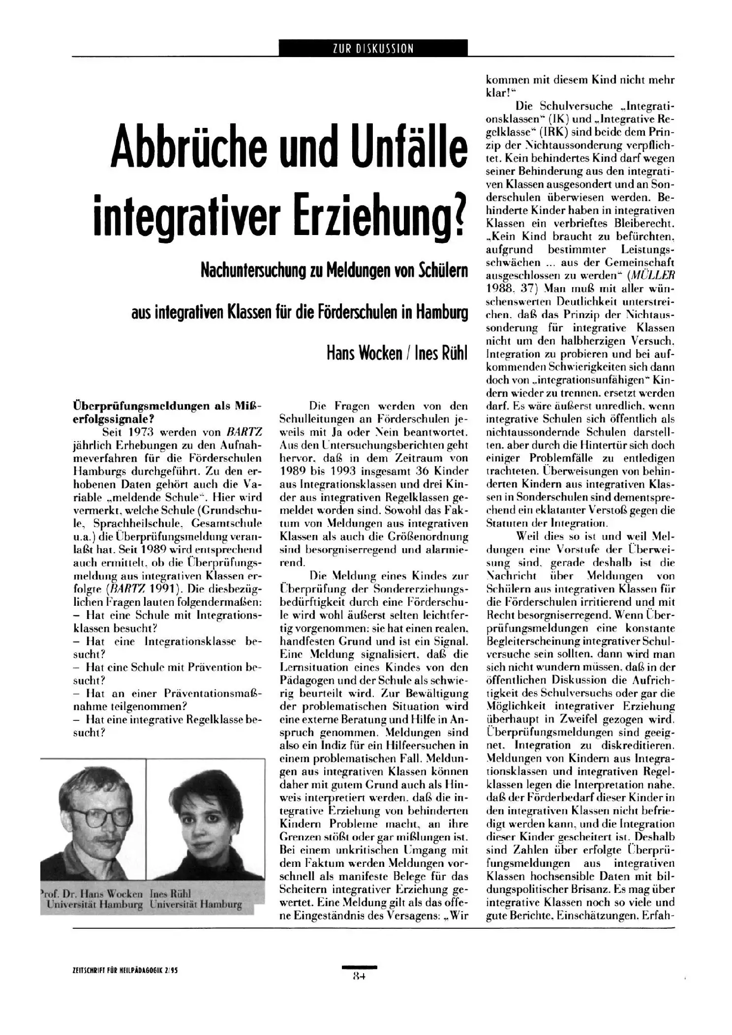 Zeitschrift für Heilpädagogik Artikel