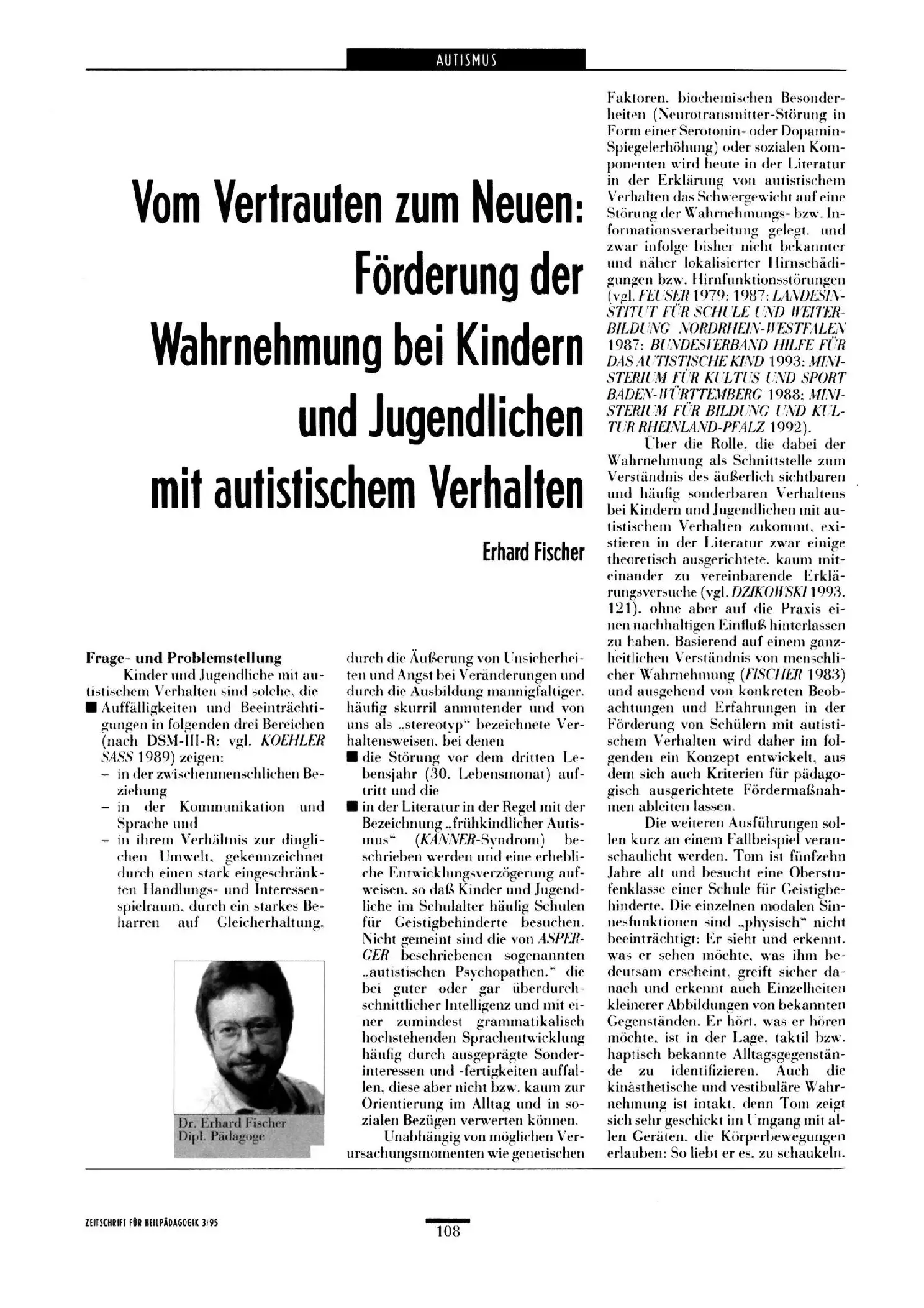 Zeitschrift für Heilpädagogik Artikel