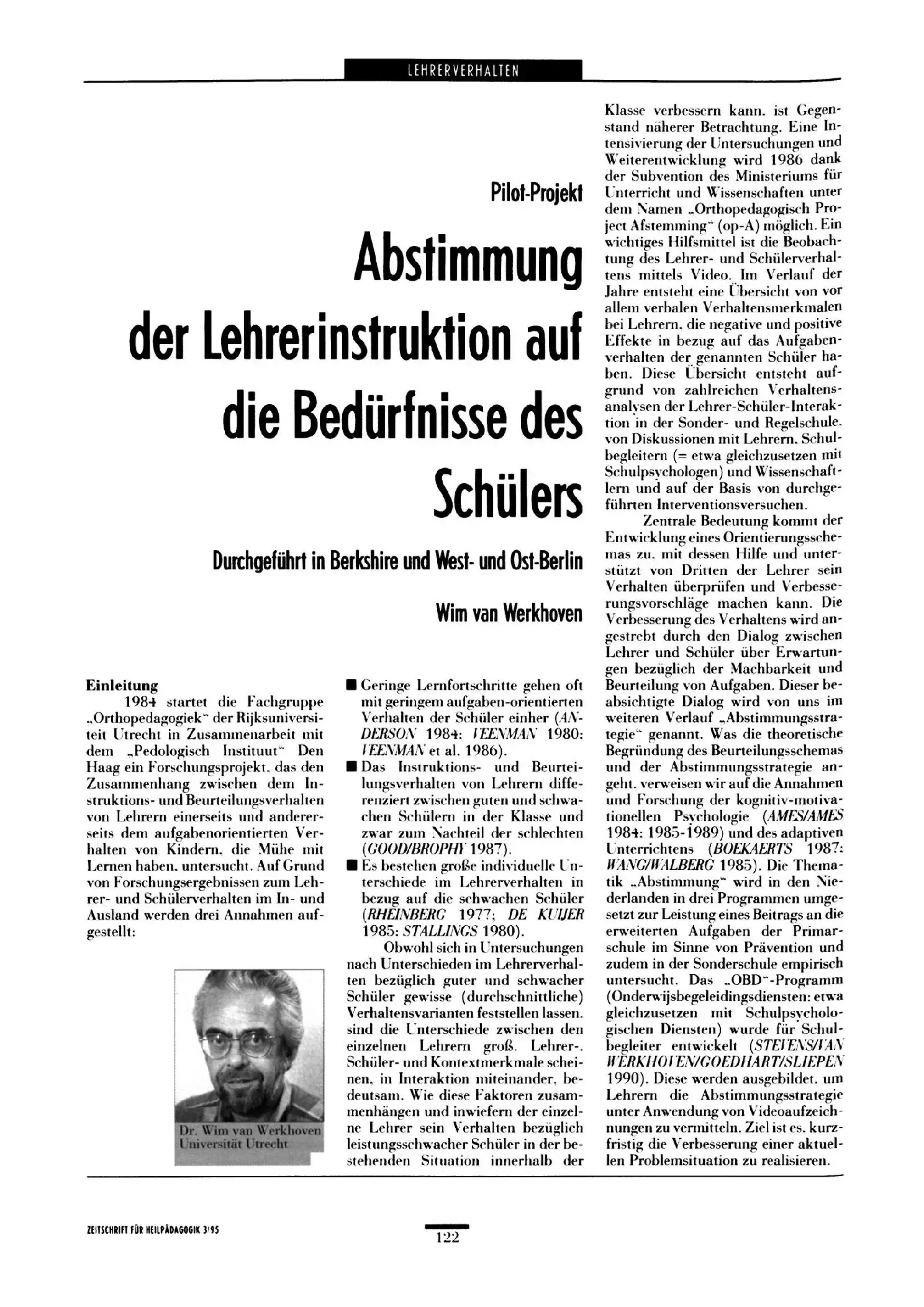 Zeitschrift für Heilpädagogik Artikel