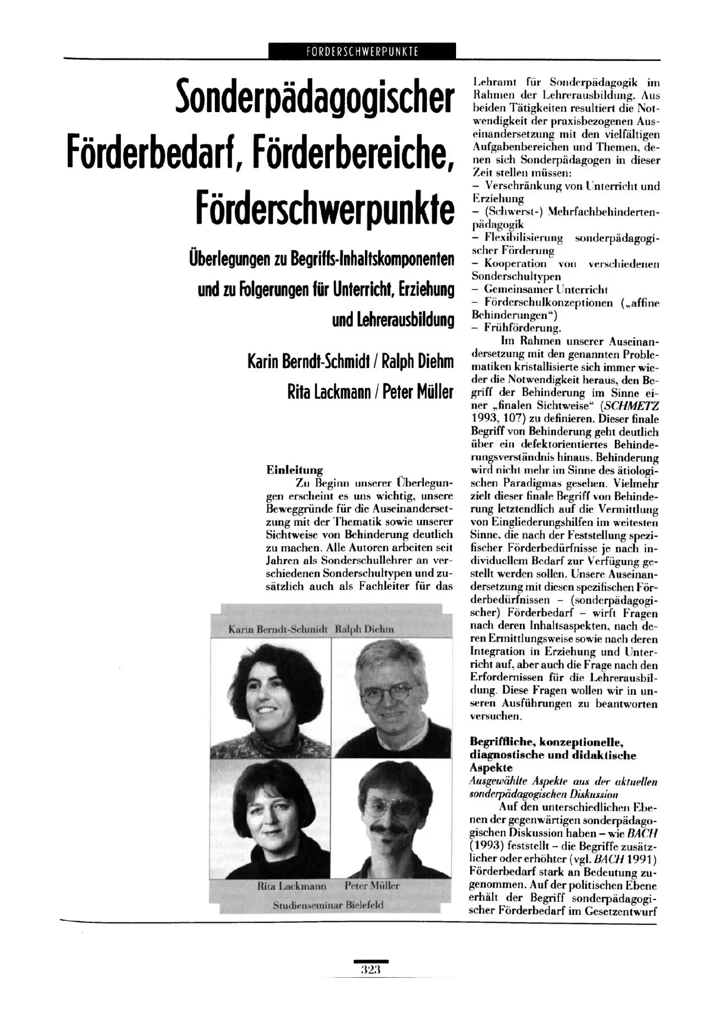 Zeitschrift für Heilpädagogik Artikel