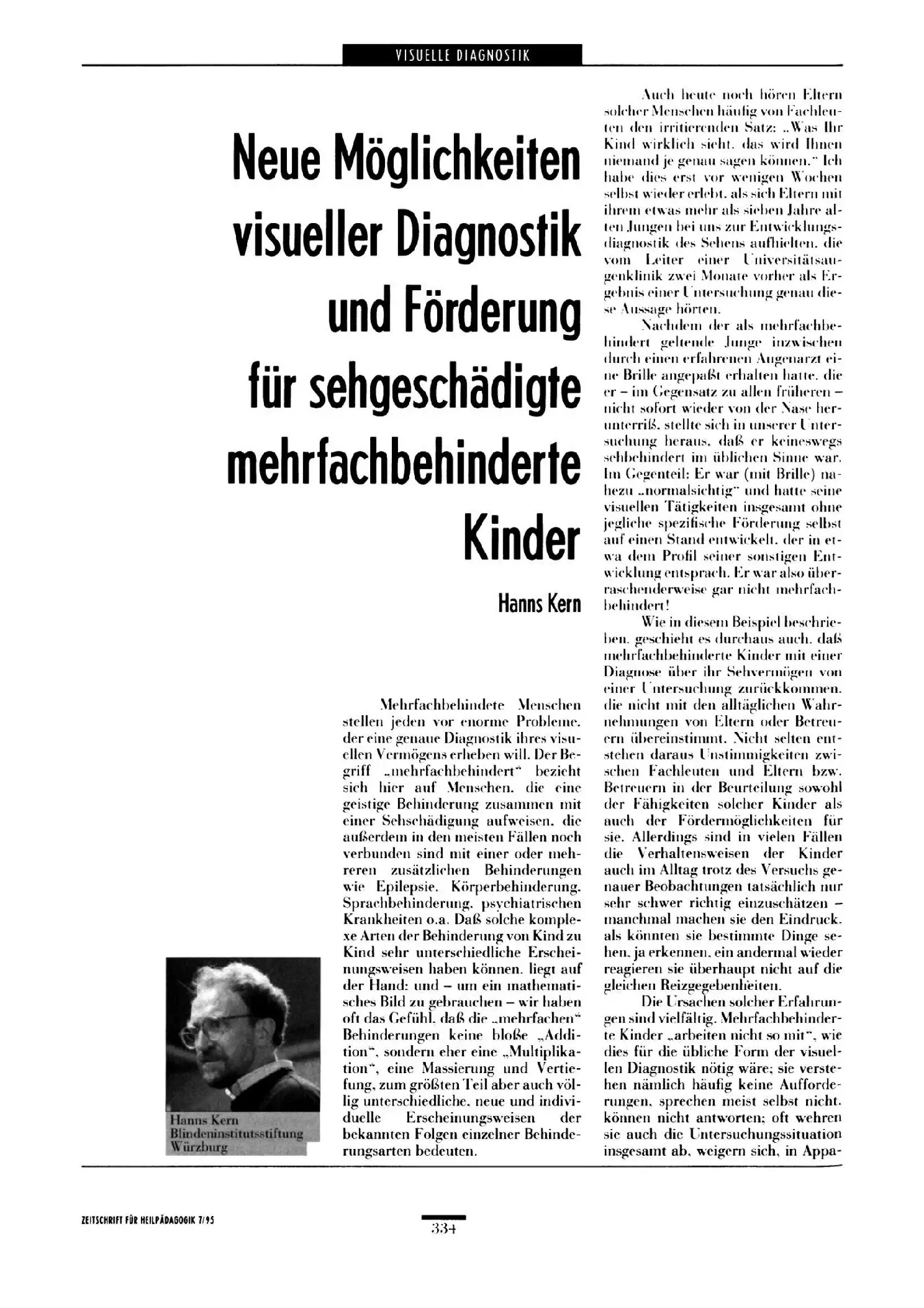 Zeitschrift für Heilpädagogik Artikel