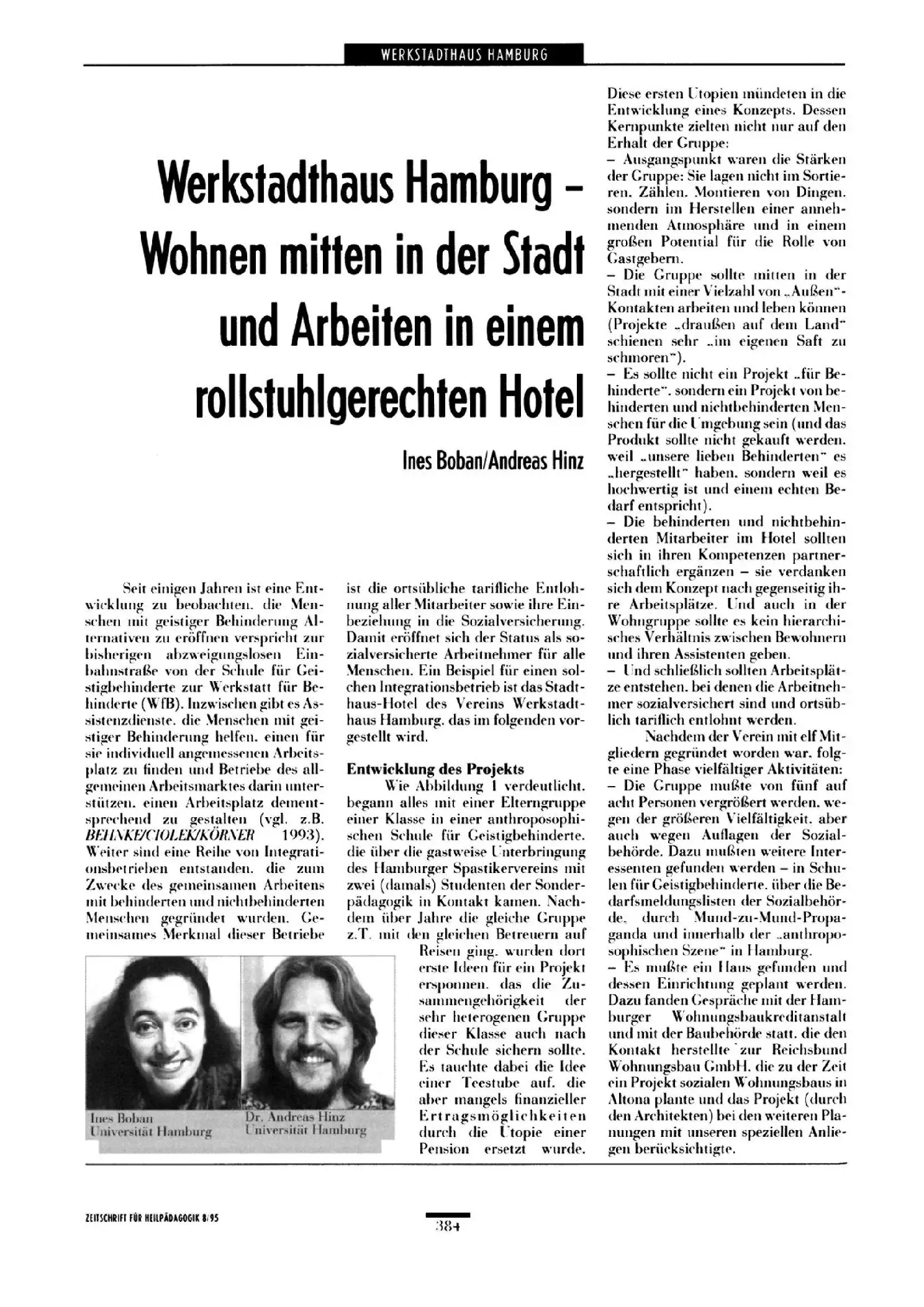 Zeitschrift für Heilpädagogik Artikel