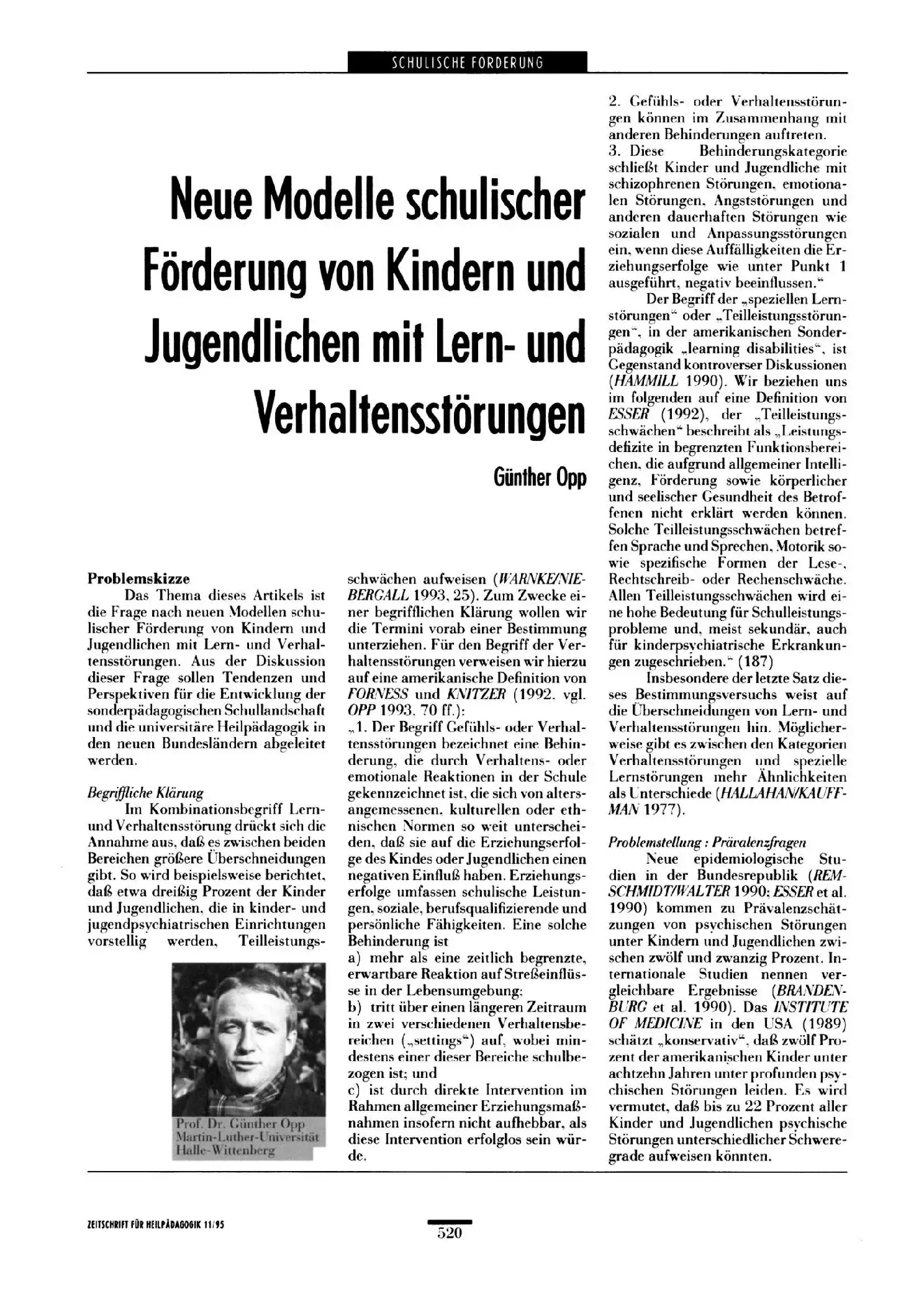 Zeitschrift für Heilpädagogik Artikel