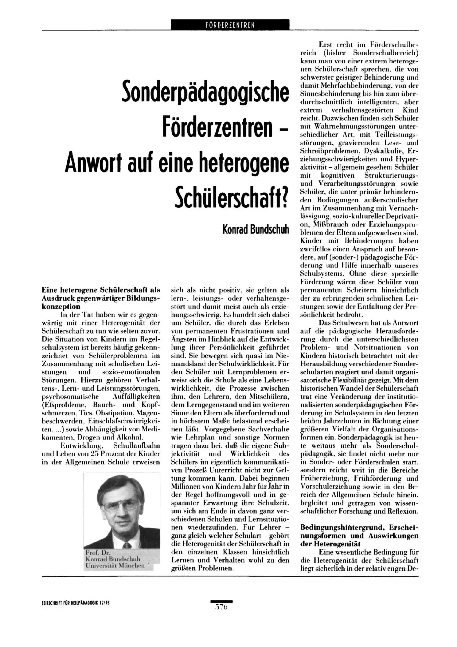 Zeitschrift für Heilpädagogik Artikel