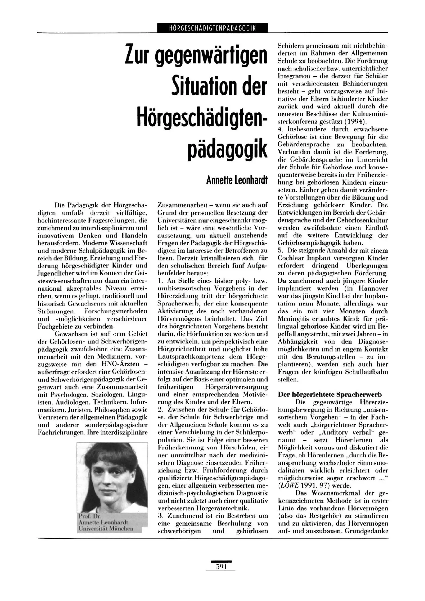 Zeitschrift für Heilpädagogik Artikel