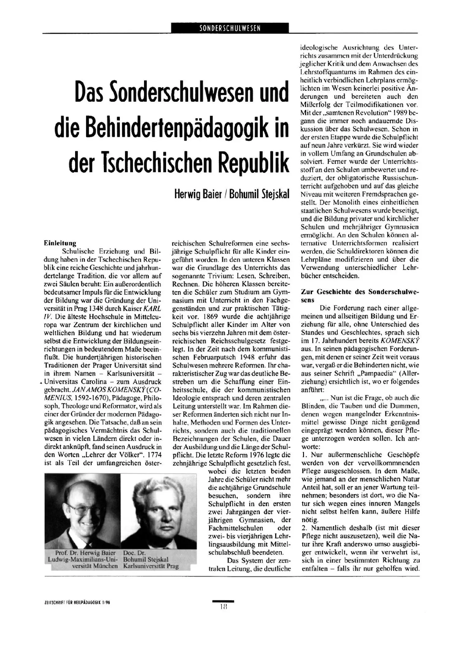 Zeitschrift für Heilpädagogik Artikel