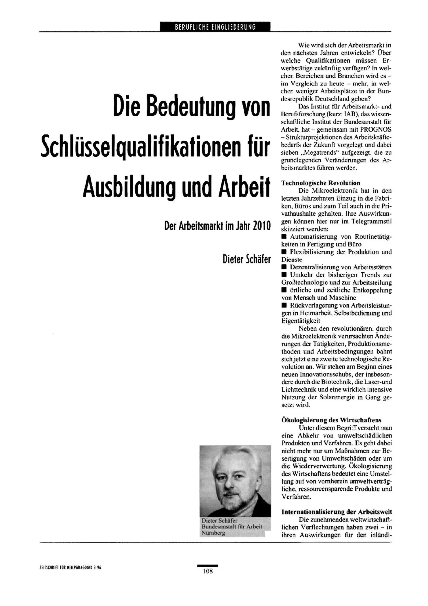 Zeitschrift für Heilpädagogik Artikel