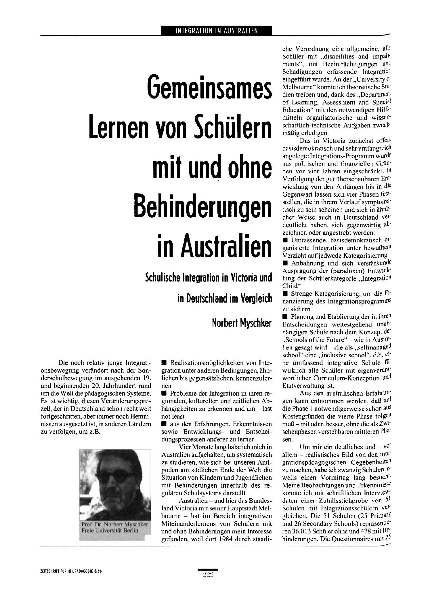 Zeitschrift für Heilpädagogik Artikel