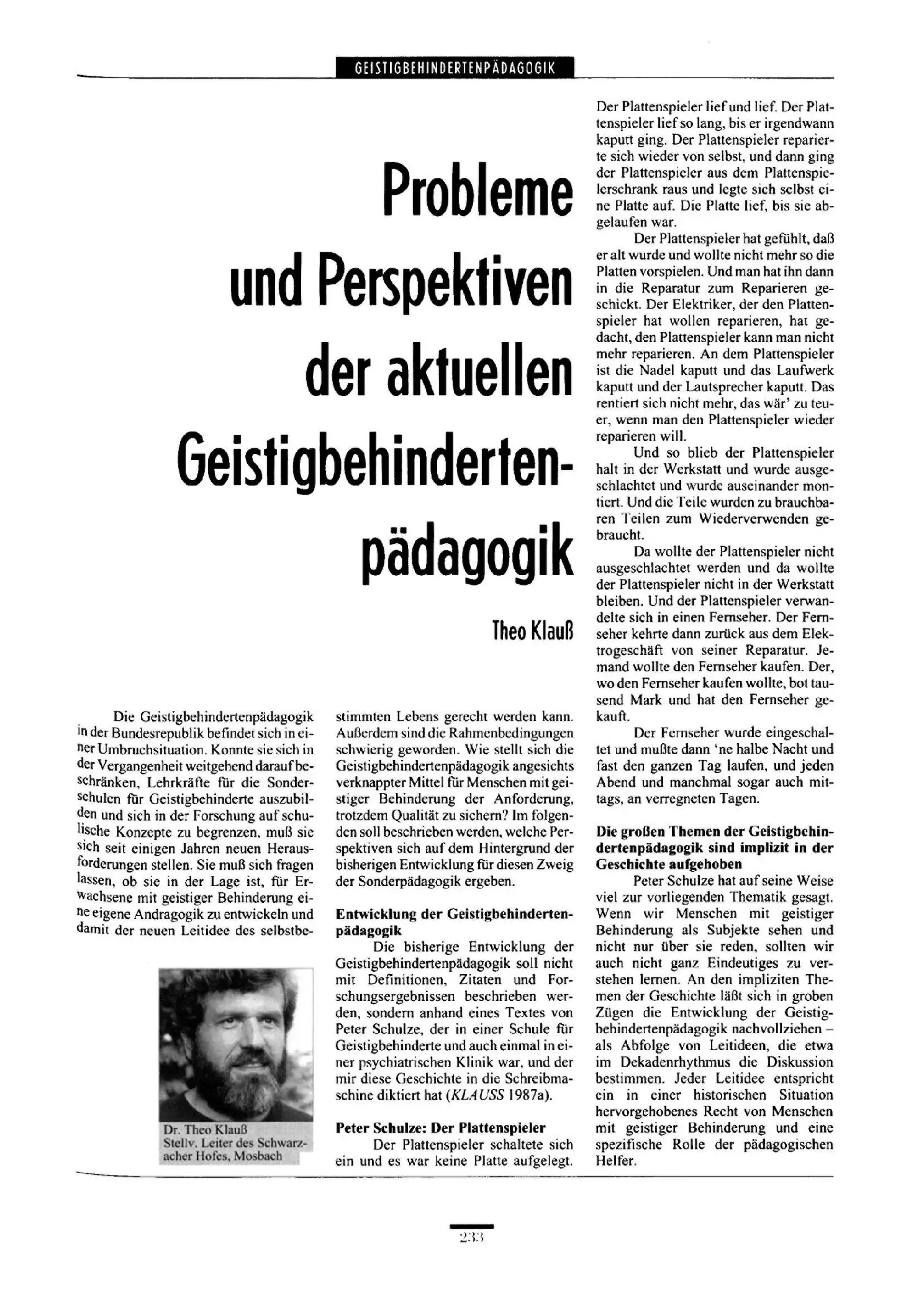 Zeitschrift für Heilpädagogik Artikel