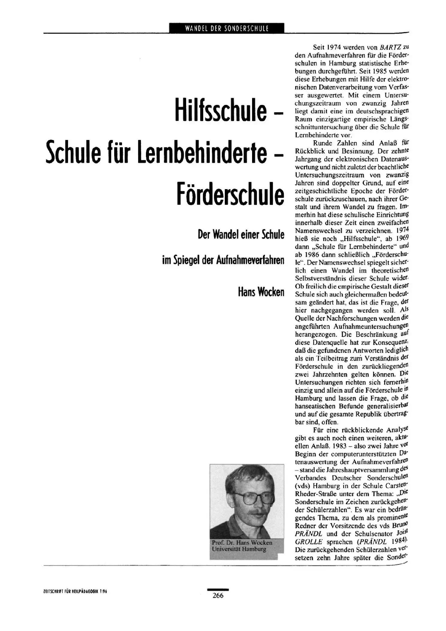 Zeitschrift für Heilpädagogik Artikel