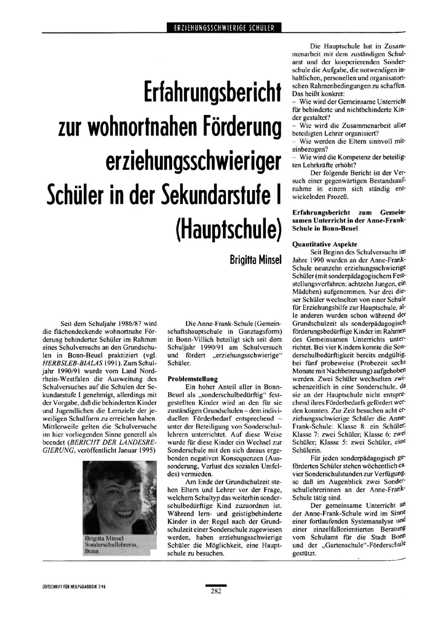 Zeitschrift für Heilpädagogik Artikel