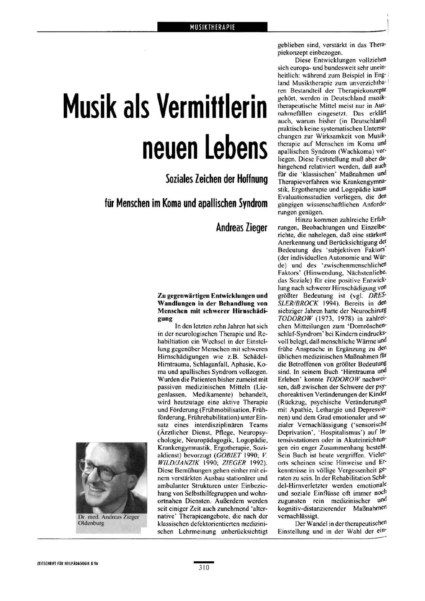 Zeitschrift für Heilpädagogik Artikel