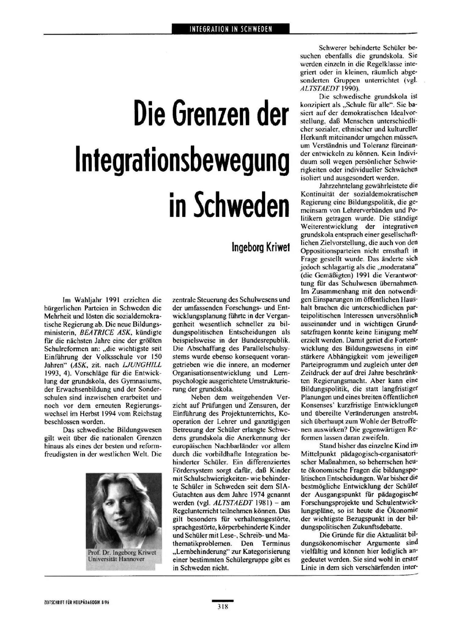 Zeitschrift für Heilpädagogik Artikel