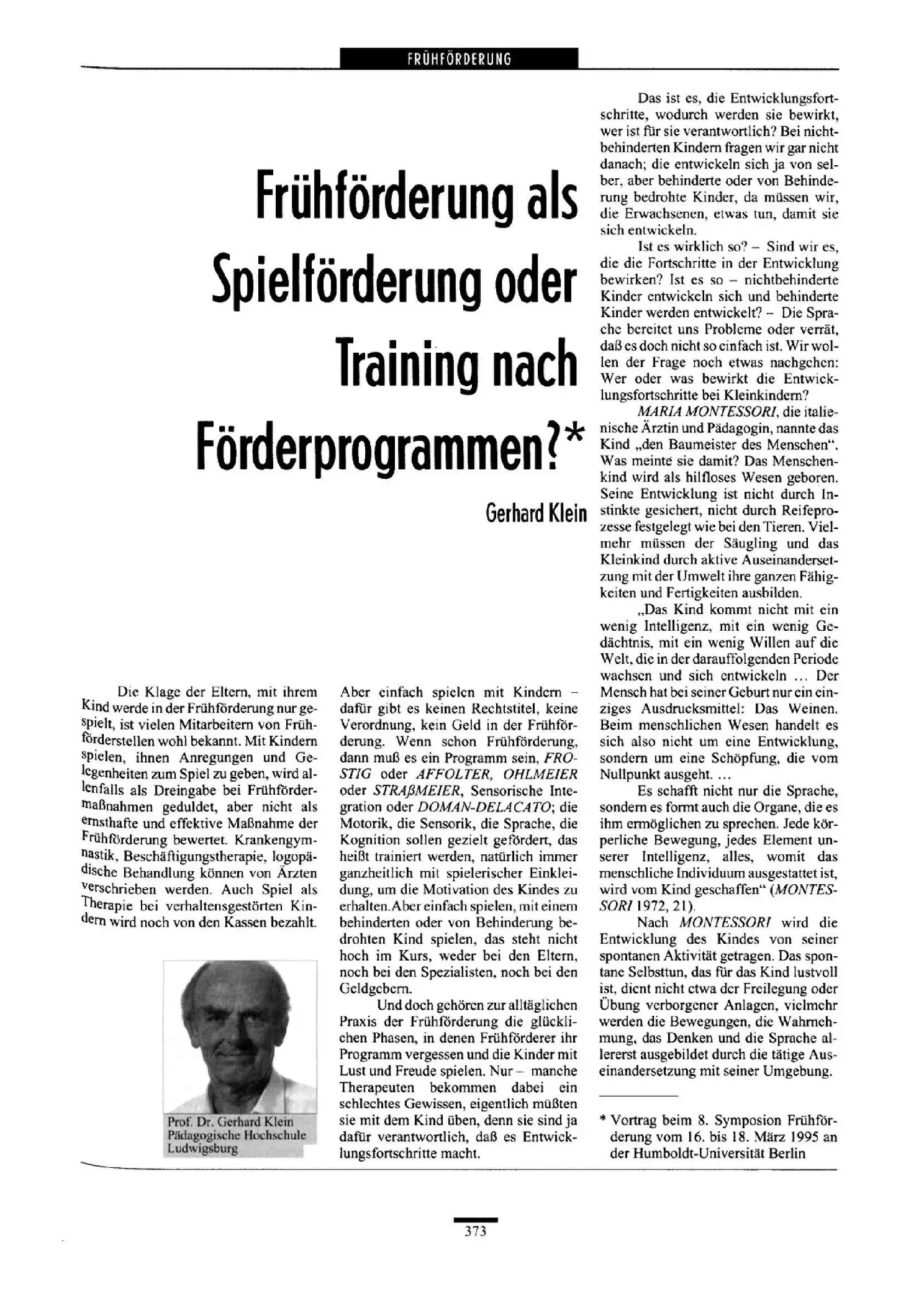 Zeitschrift für Heilpädagogik Artikel