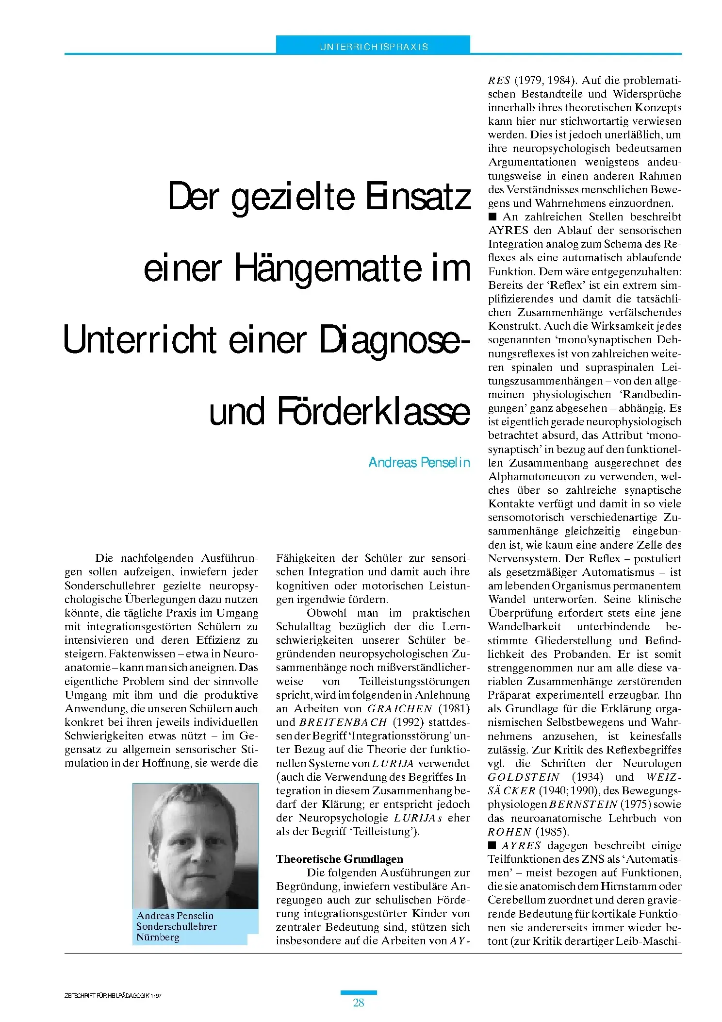 Zeitschrift für Heilpädagogik Artikel