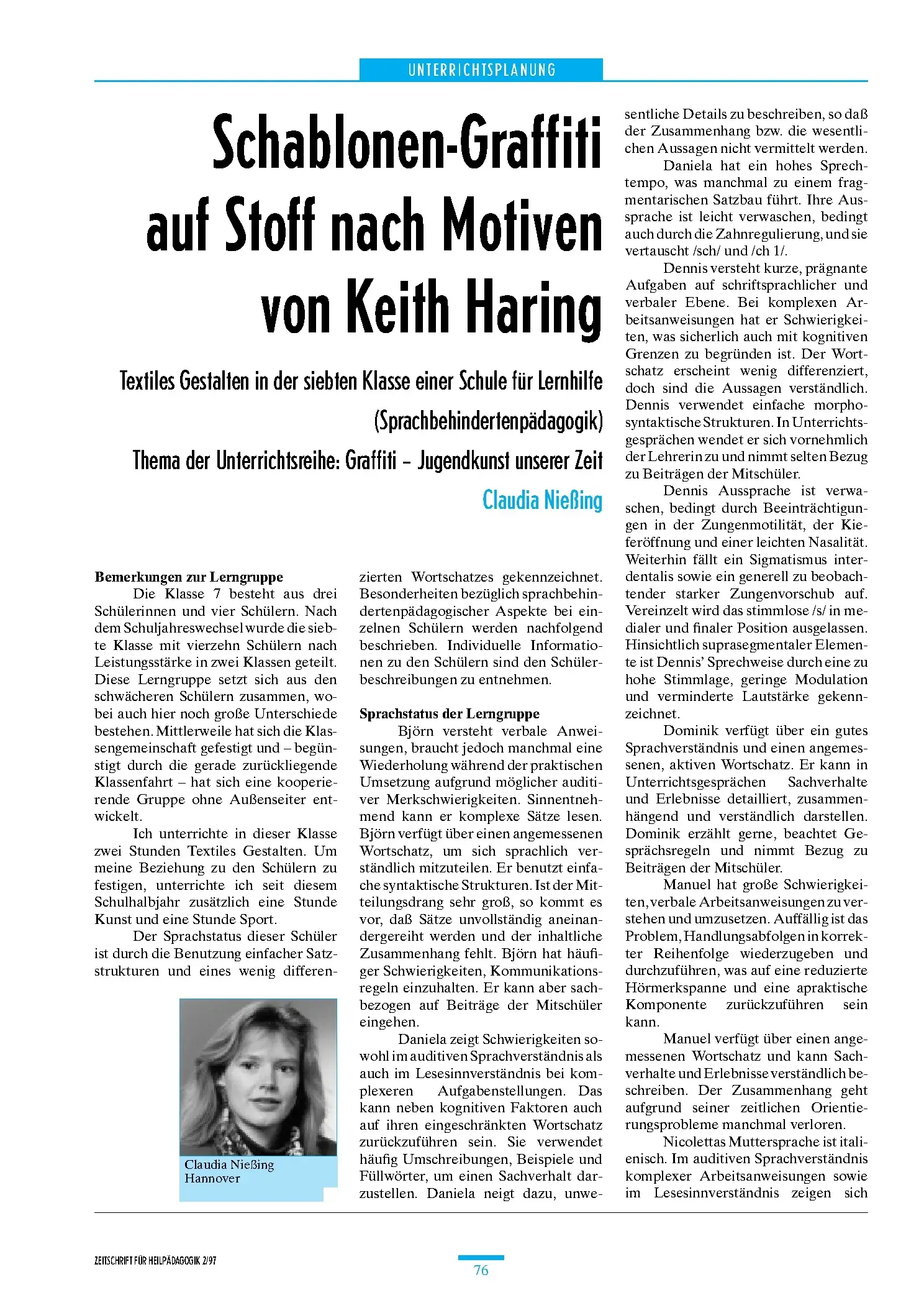 Zeitschrift für Heilpädagogik Artikel