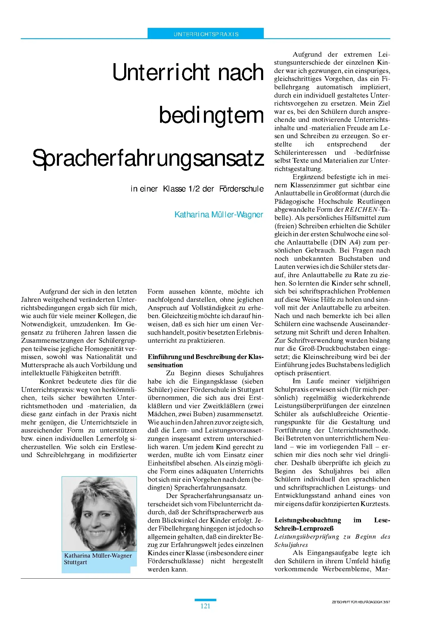 Zeitschrift für Heilpädagogik Artikel