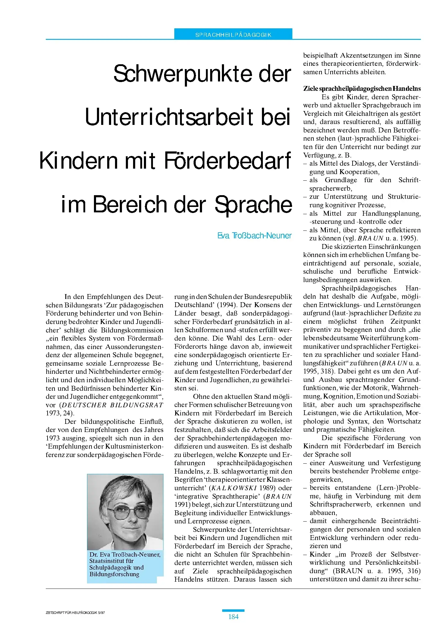 Zeitschrift für Heilpädagogik Artikel