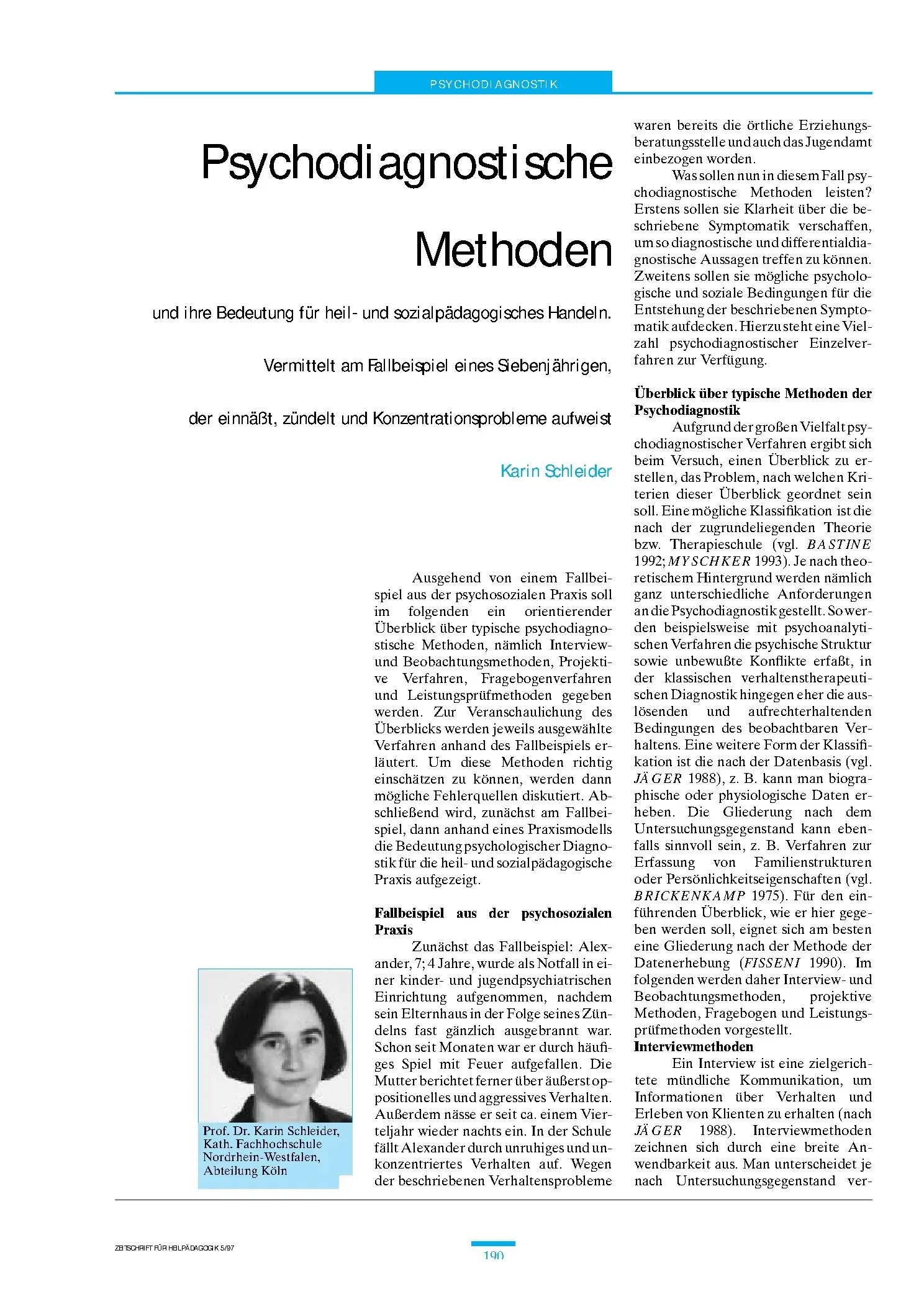 Zeitschrift für Heilpädagogik Artikel