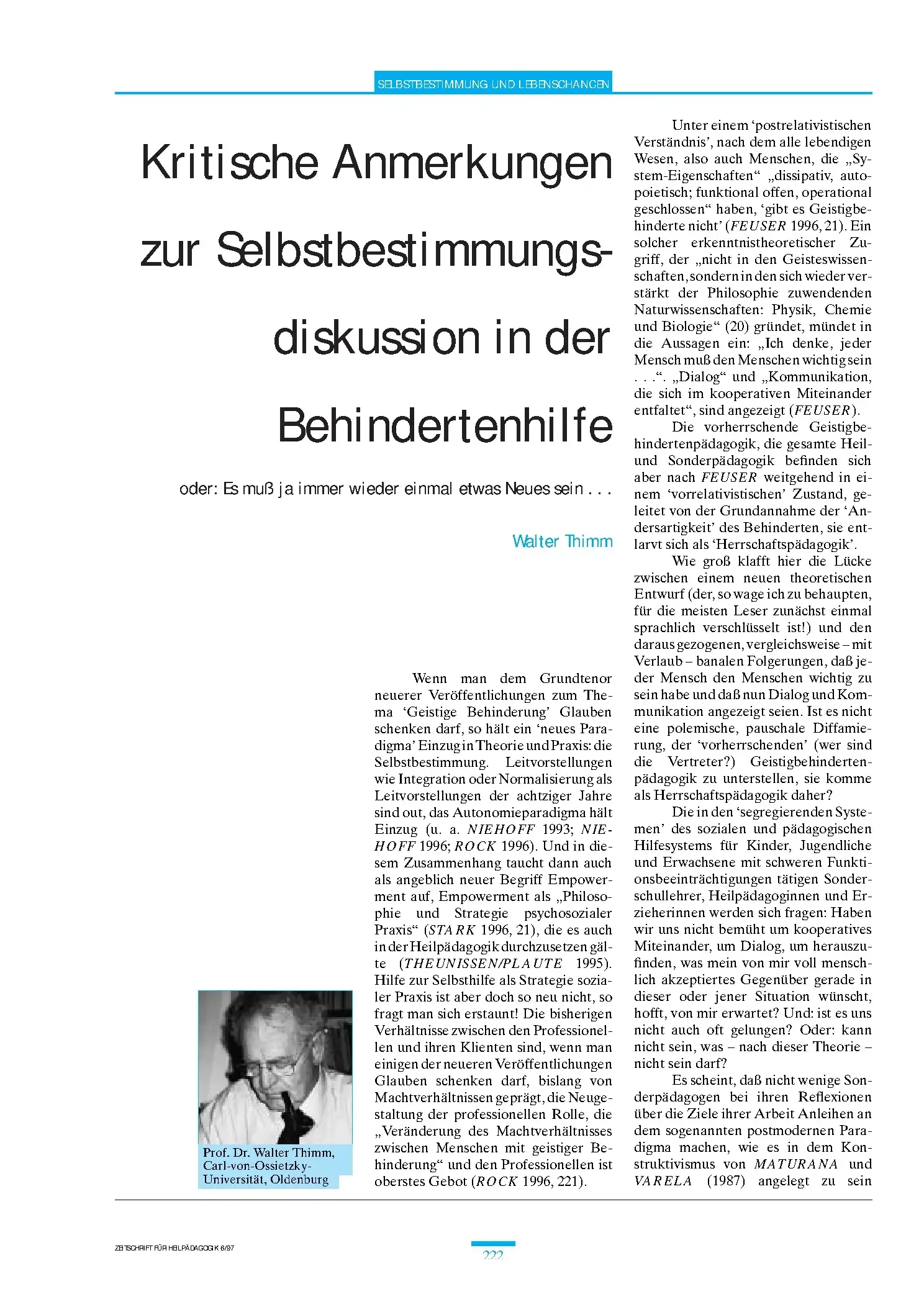 Zeitschrift für Heilpädagogik Artikel