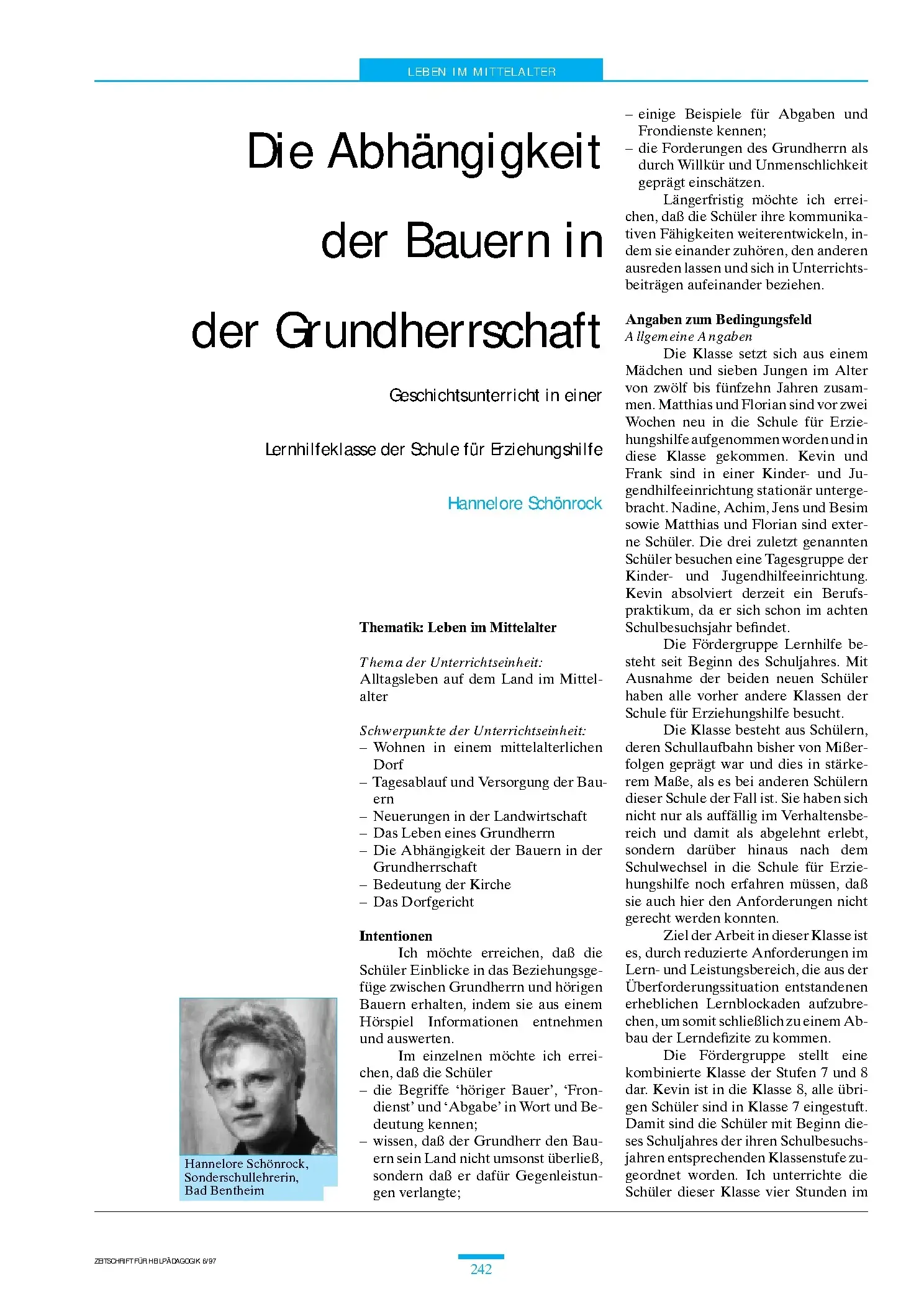 Zeitschrift für Heilpädagogik Artikel