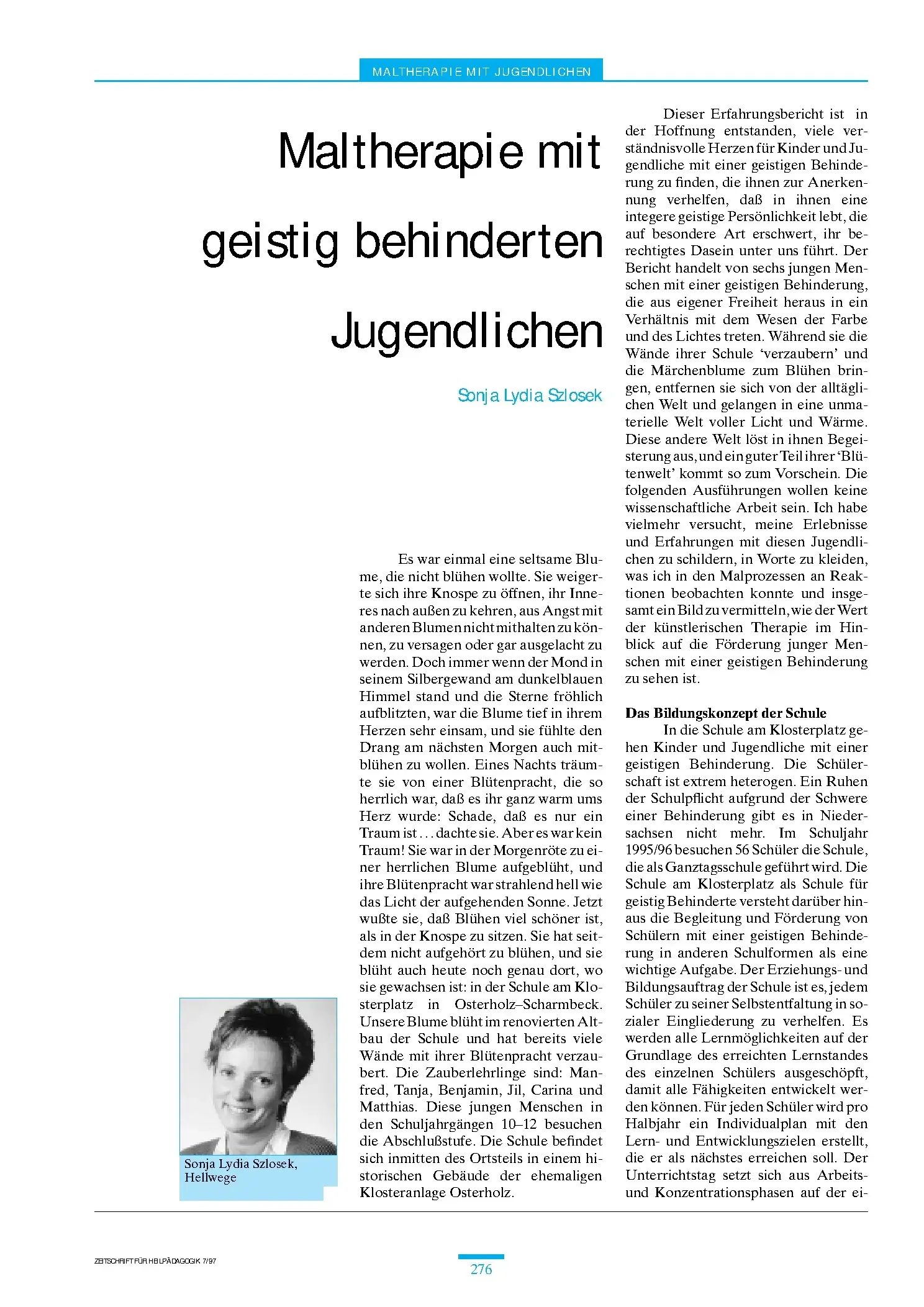 Zeitschrift für Heilpädagogik Artikel