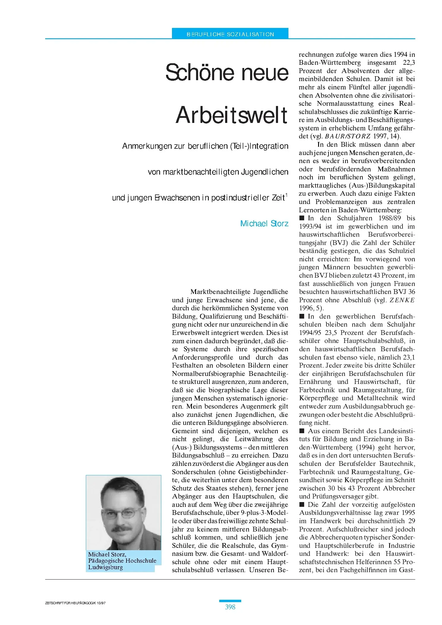 Zeitschrift für Heilpädagogik Artikel