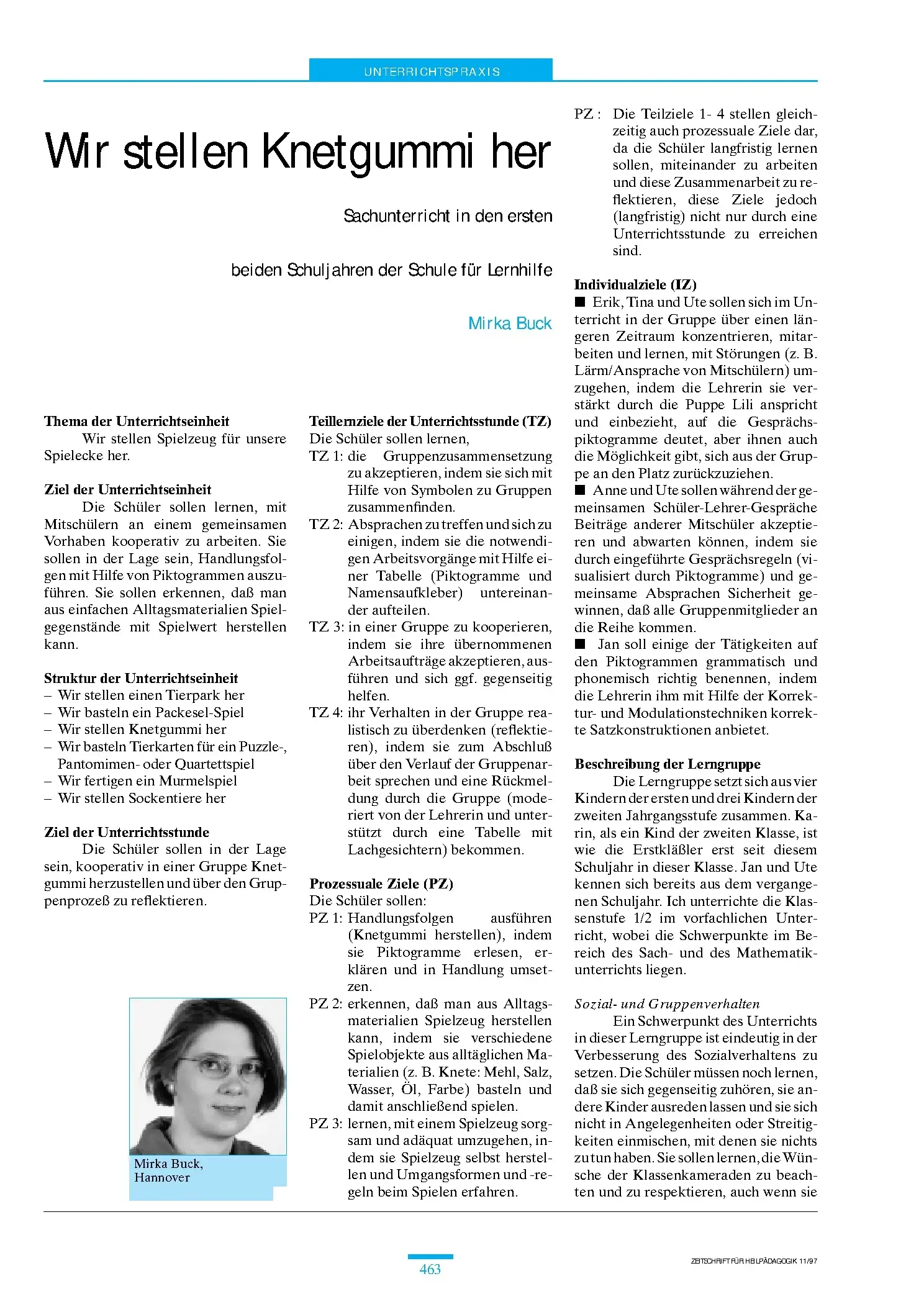 Zeitschrift für Heilpädagogik Artikel