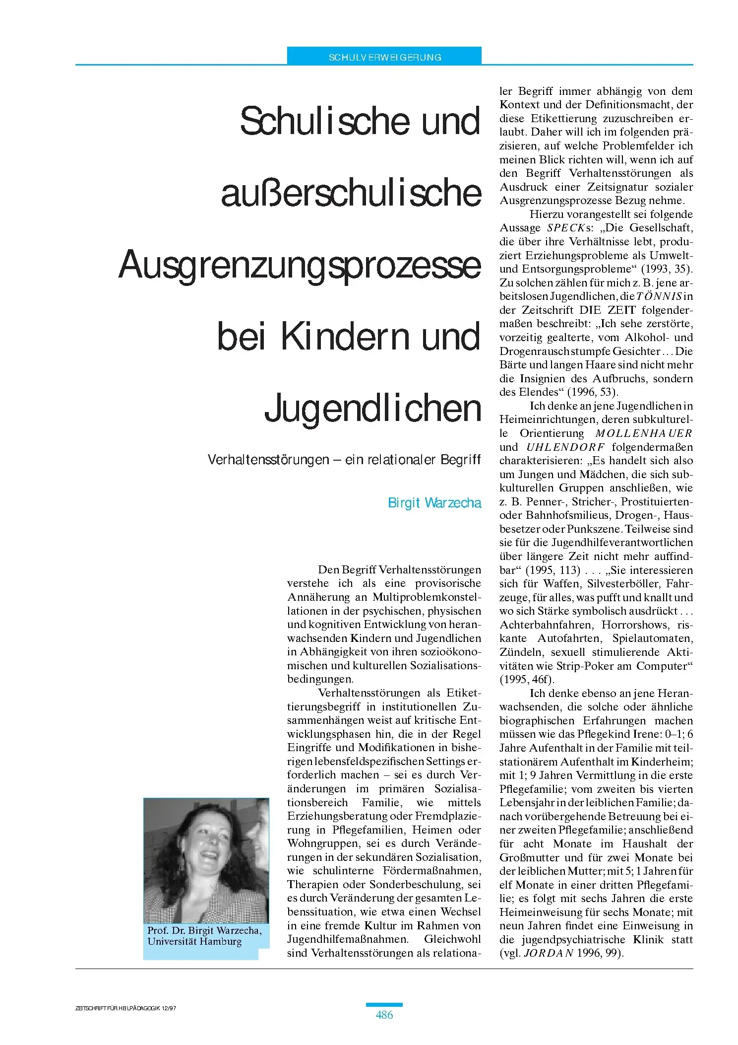 Zeitschrift für Heilpädagogik Artikel