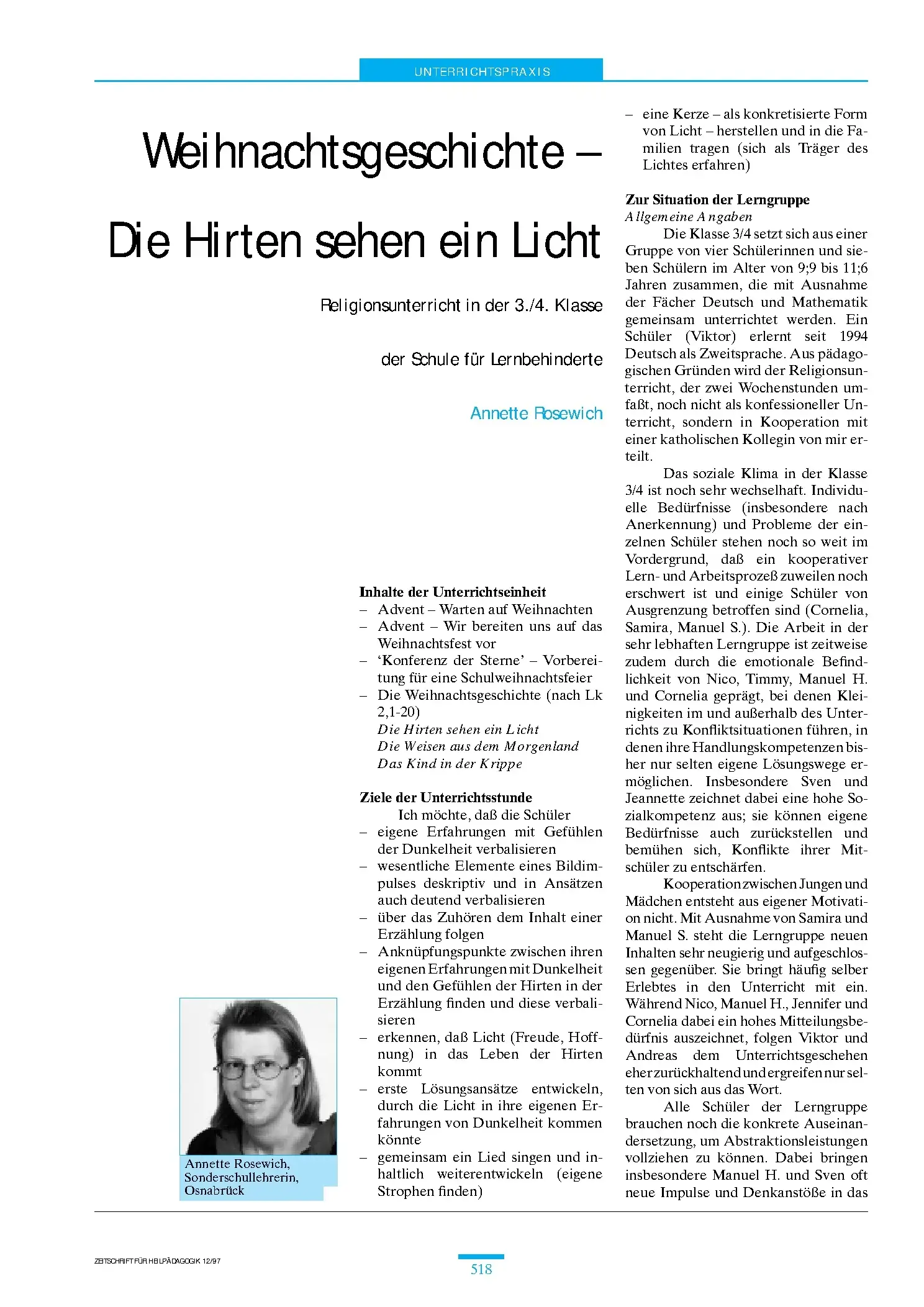 Zeitschrift für Heilpädagogik Artikel