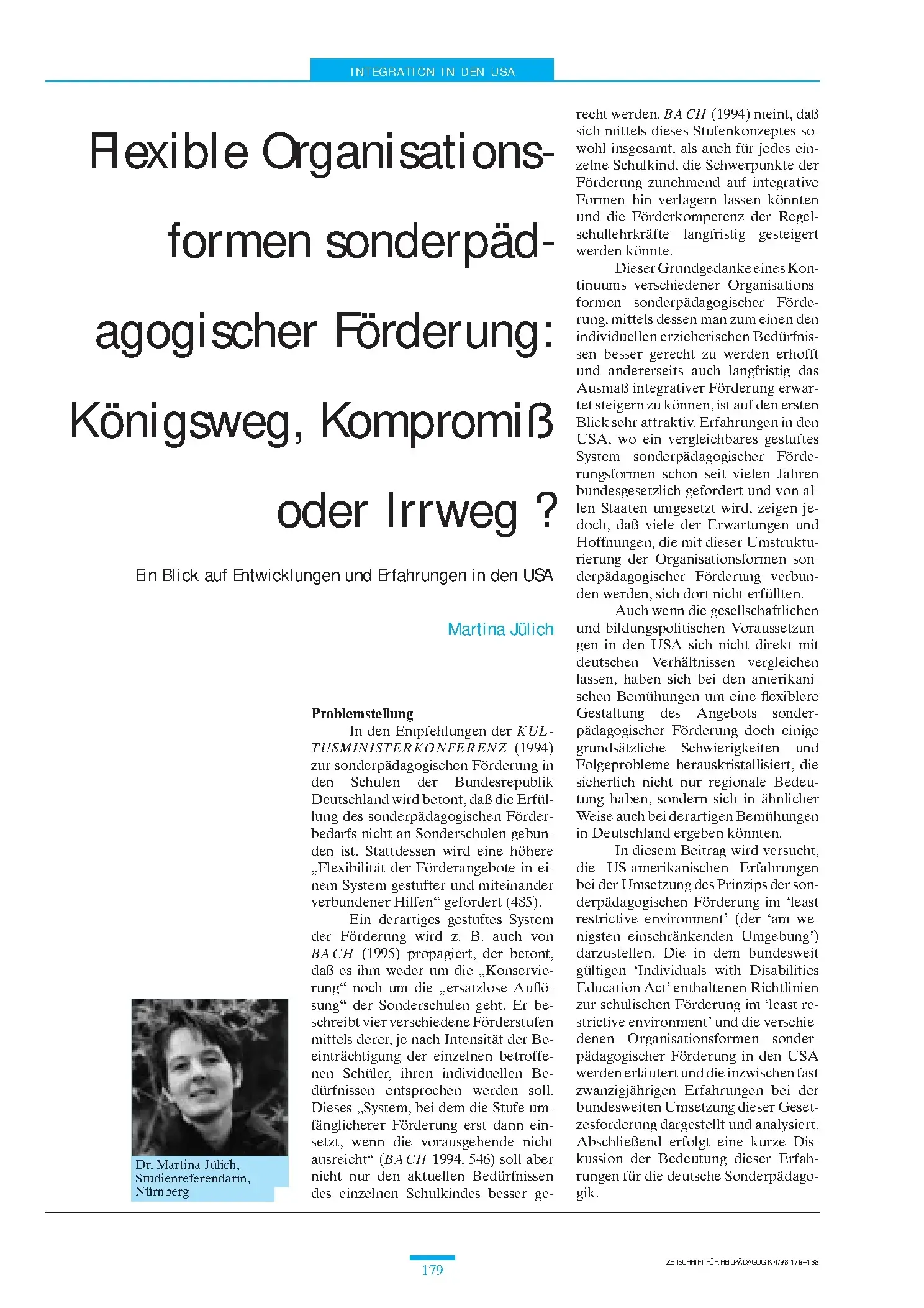 Zeitschrift für Heilpädagogik Artikel