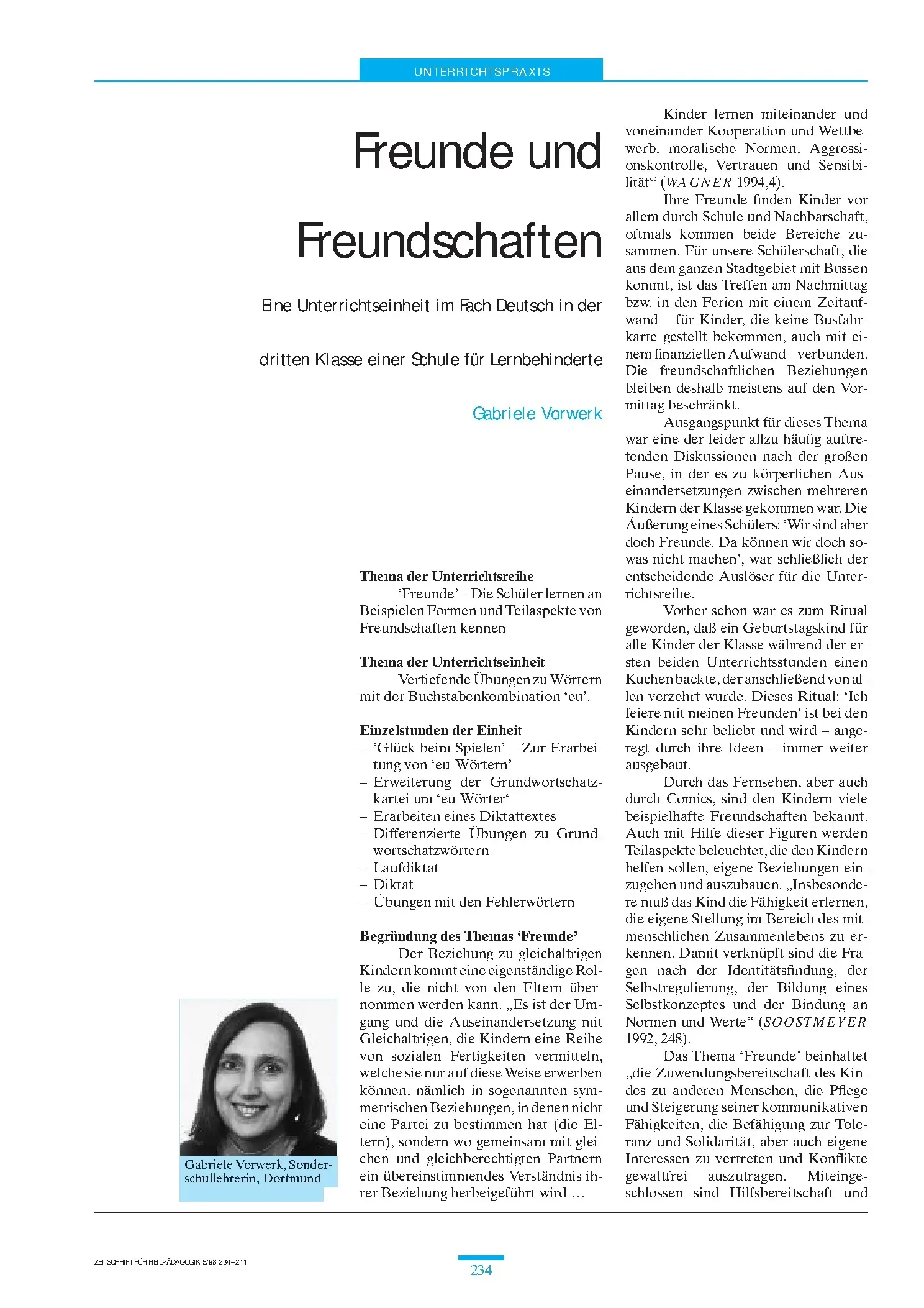 Zeitschrift für Heilpädagogik Artikel