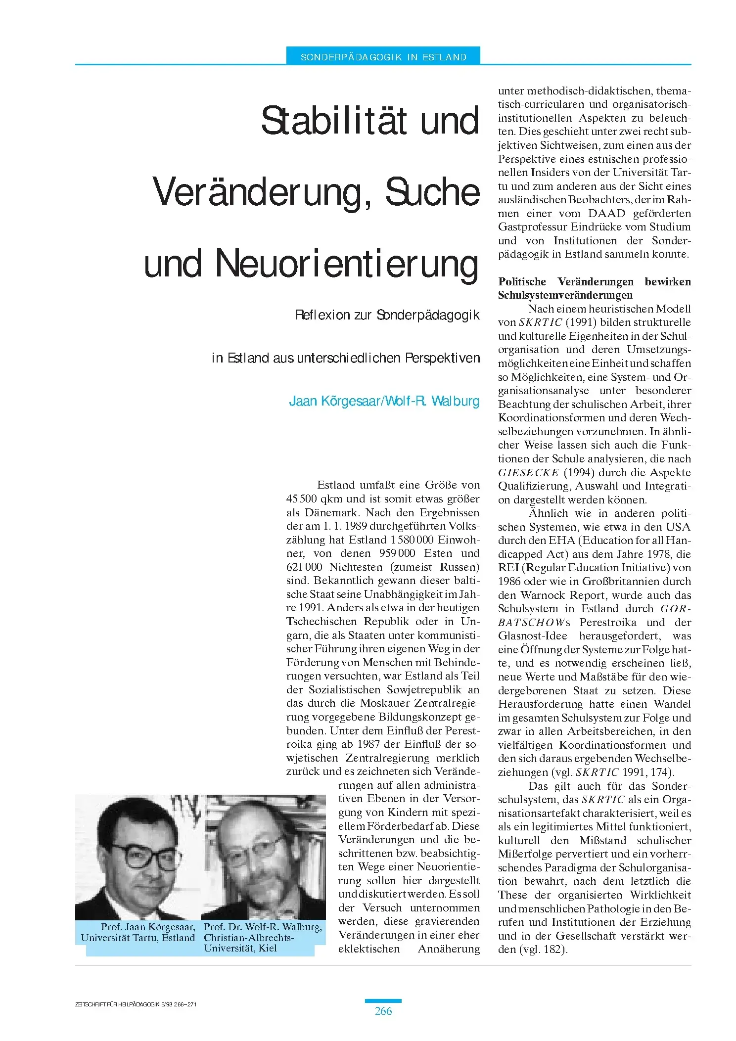 Zeitschrift für Heilpädagogik Artikel