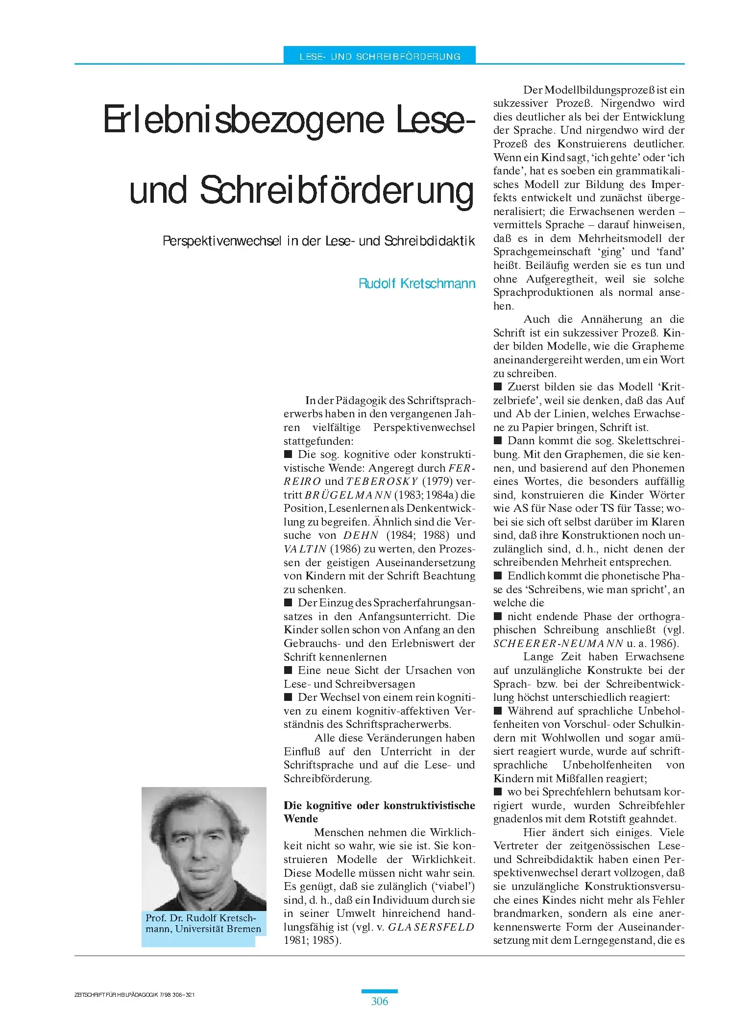 Zeitschrift für Heilpädagogik Artikel