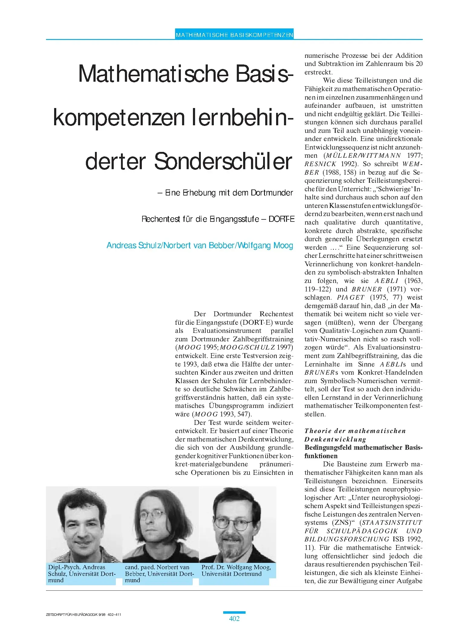 Zeitschrift für Heilpädagogik Artikel