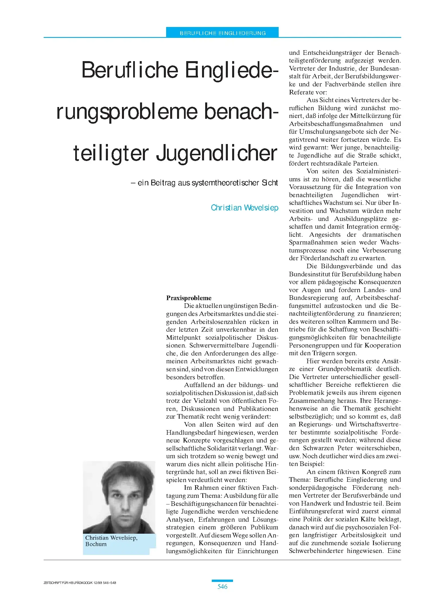 Zeitschrift für Heilpädagogik Artikel