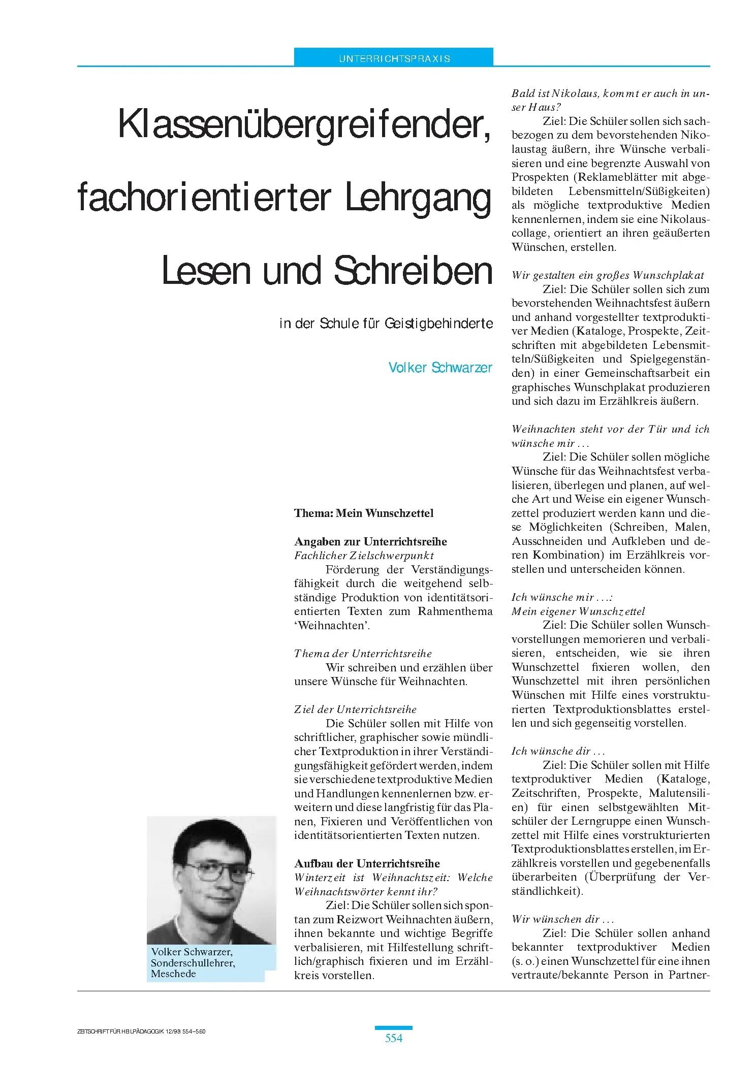 Zeitschrift für Heilpädagogik Artikel