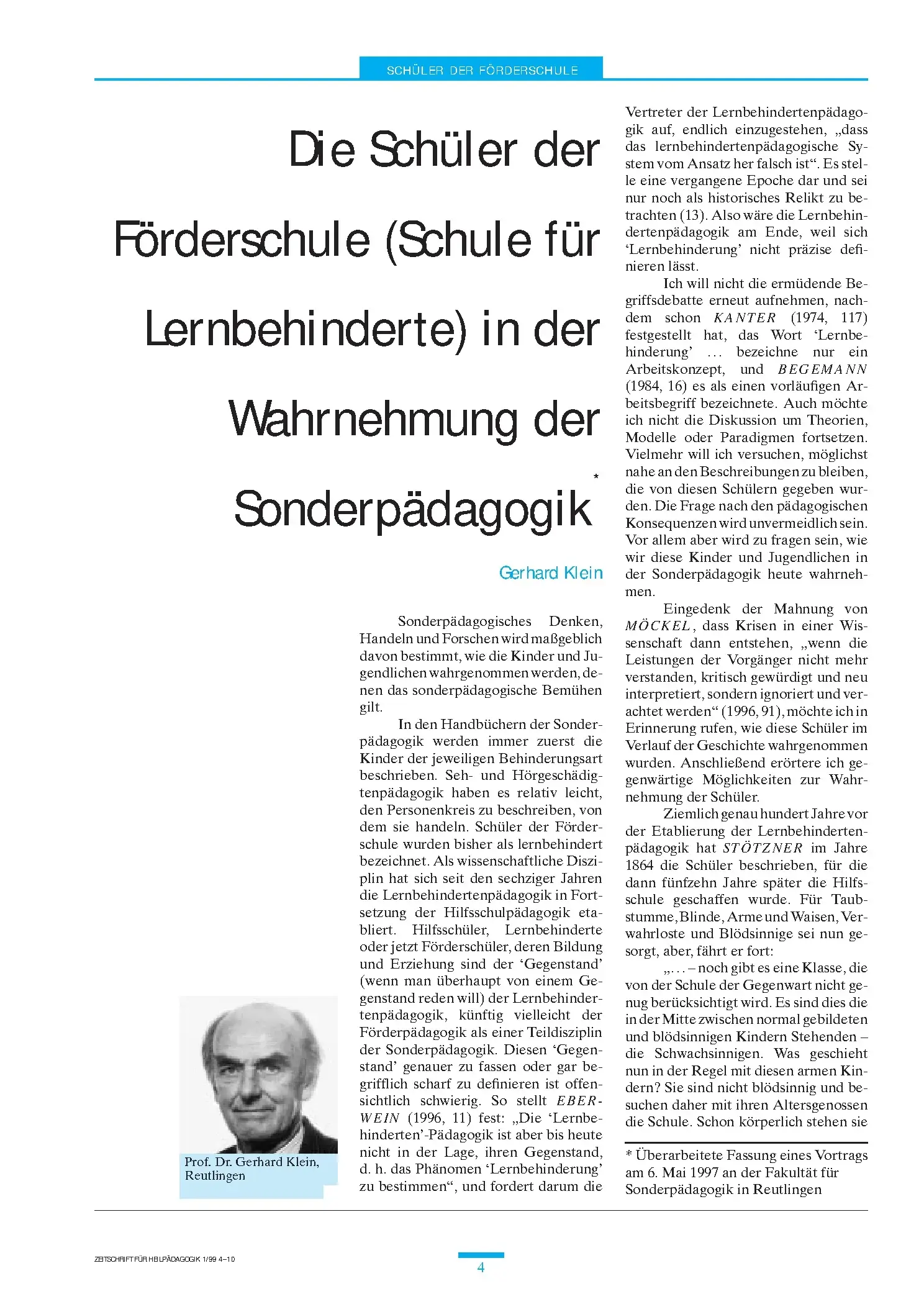 Zeitschrift für Heilpädagogik Artikel