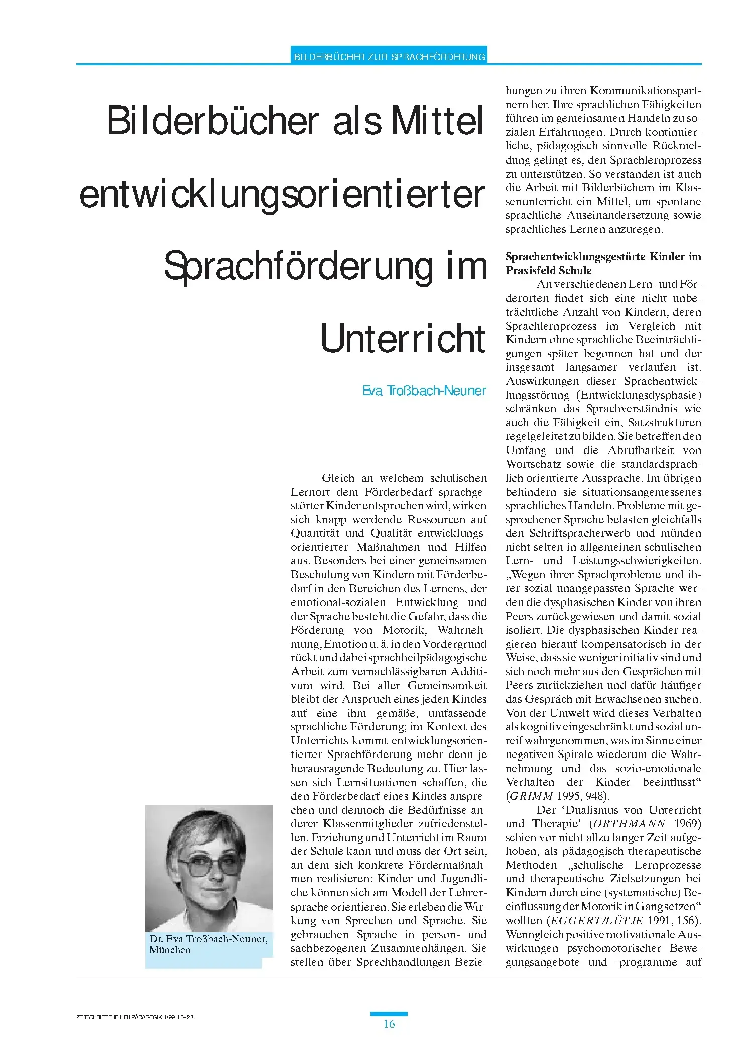 Zeitschrift für Heilpädagogik Artikel