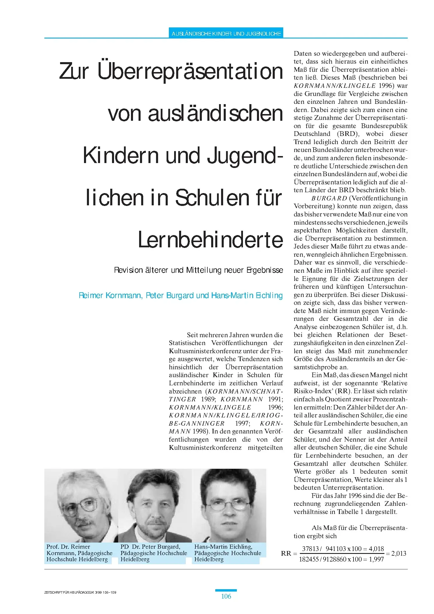 Zeitschrift für Heilpädagogik Artikel