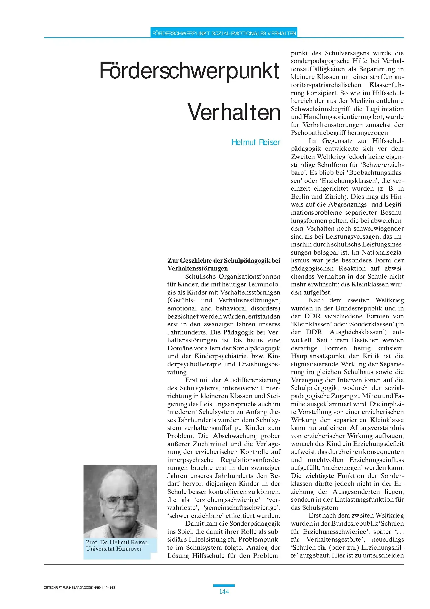 Zeitschrift für Heilpädagogik Artikel