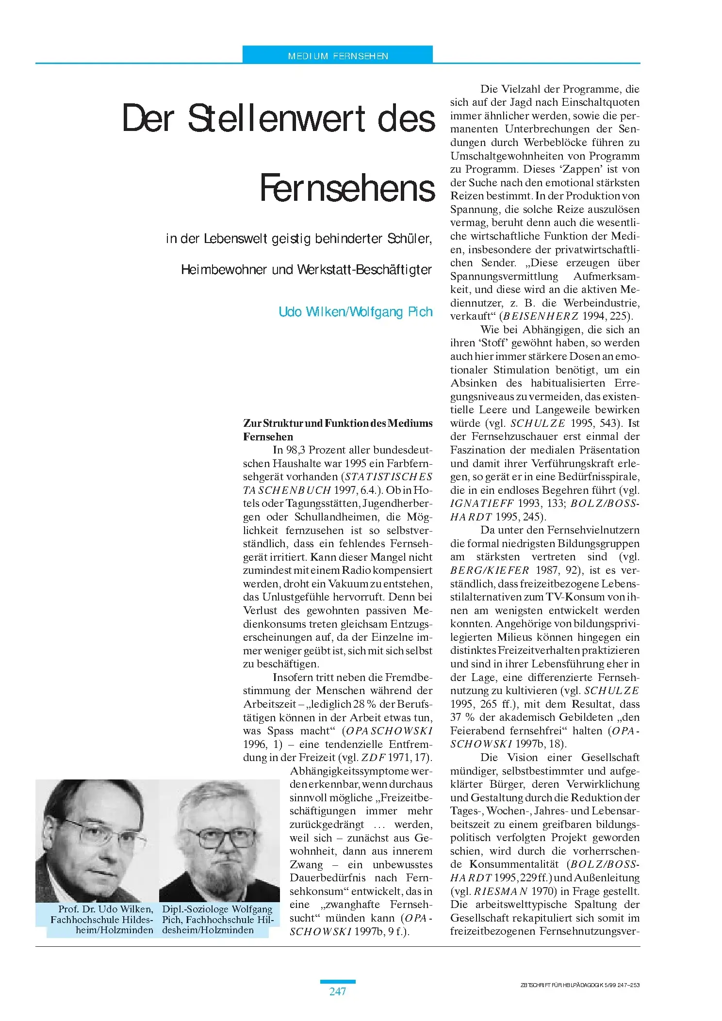 Zeitschrift für Heilpädagogik Artikel